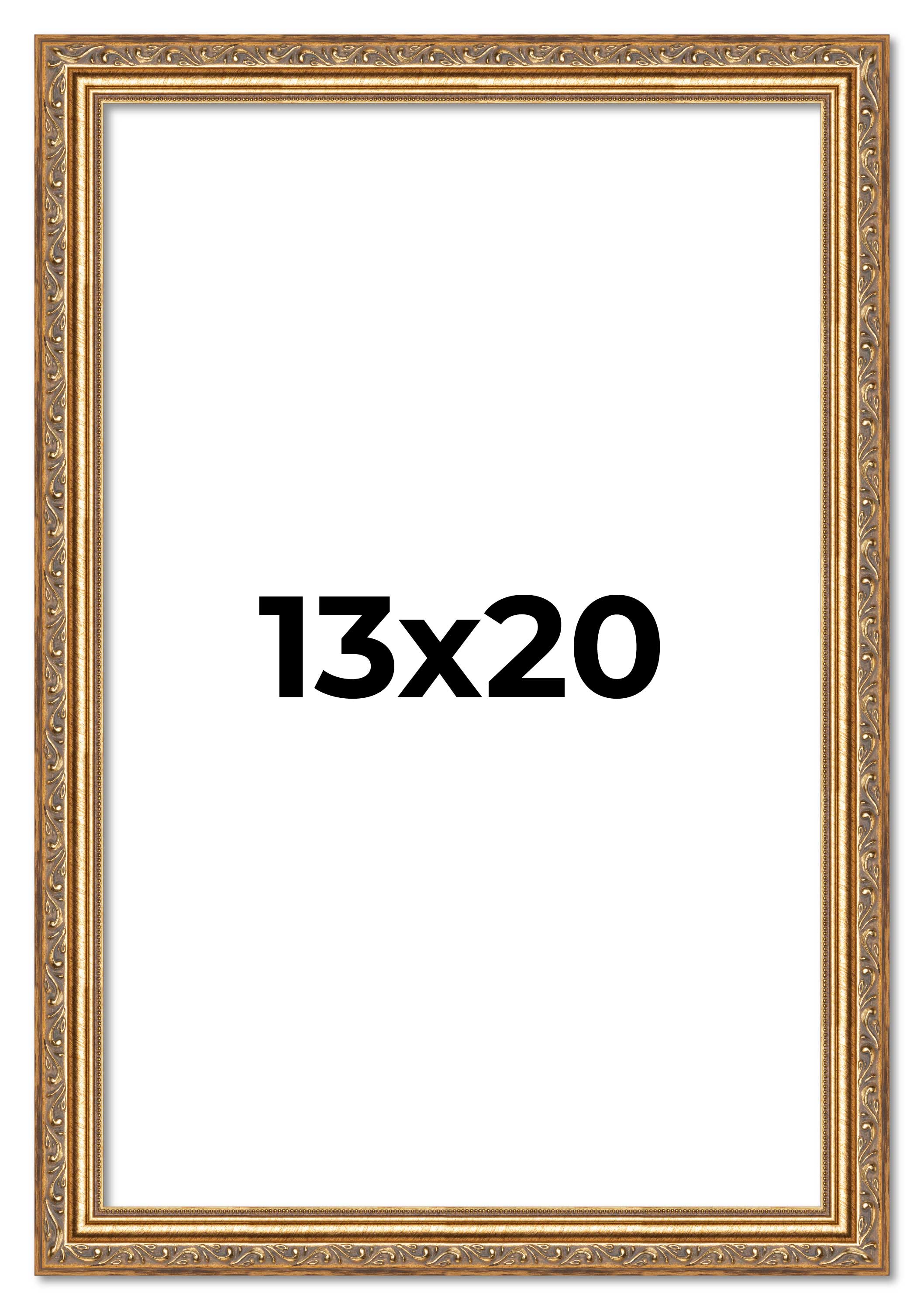 13x20 Frame Gold Solid Wood Picture Frame Width 1.25 Inches | Interior Frame Dep main product image