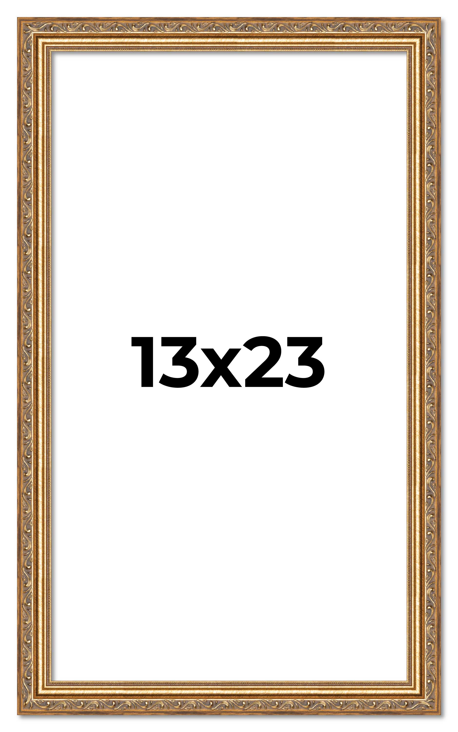 13x23 Frame Gold Solid Wood Picture Frame Width 1.25 Inches | Interior Frame Dep main product image