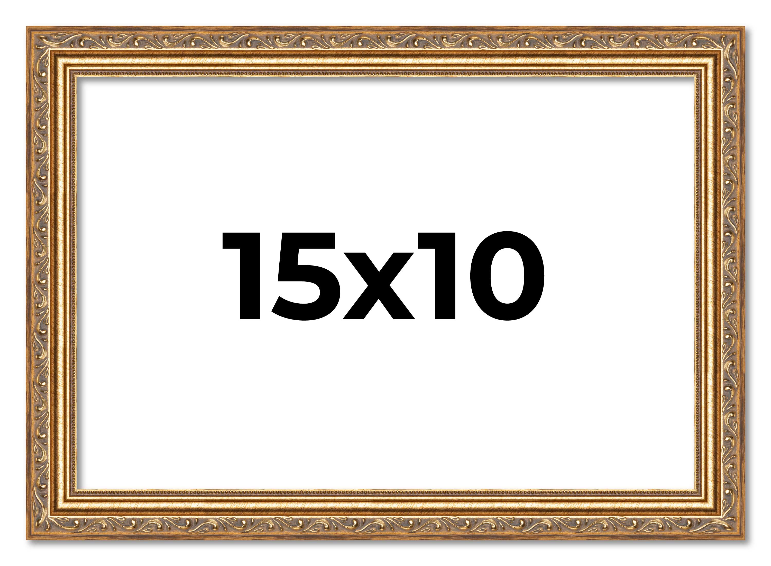 15x10 Frame Gold Solid Wood Picture Frame Width 1.25 Inches | Interior Frame Dep main product image