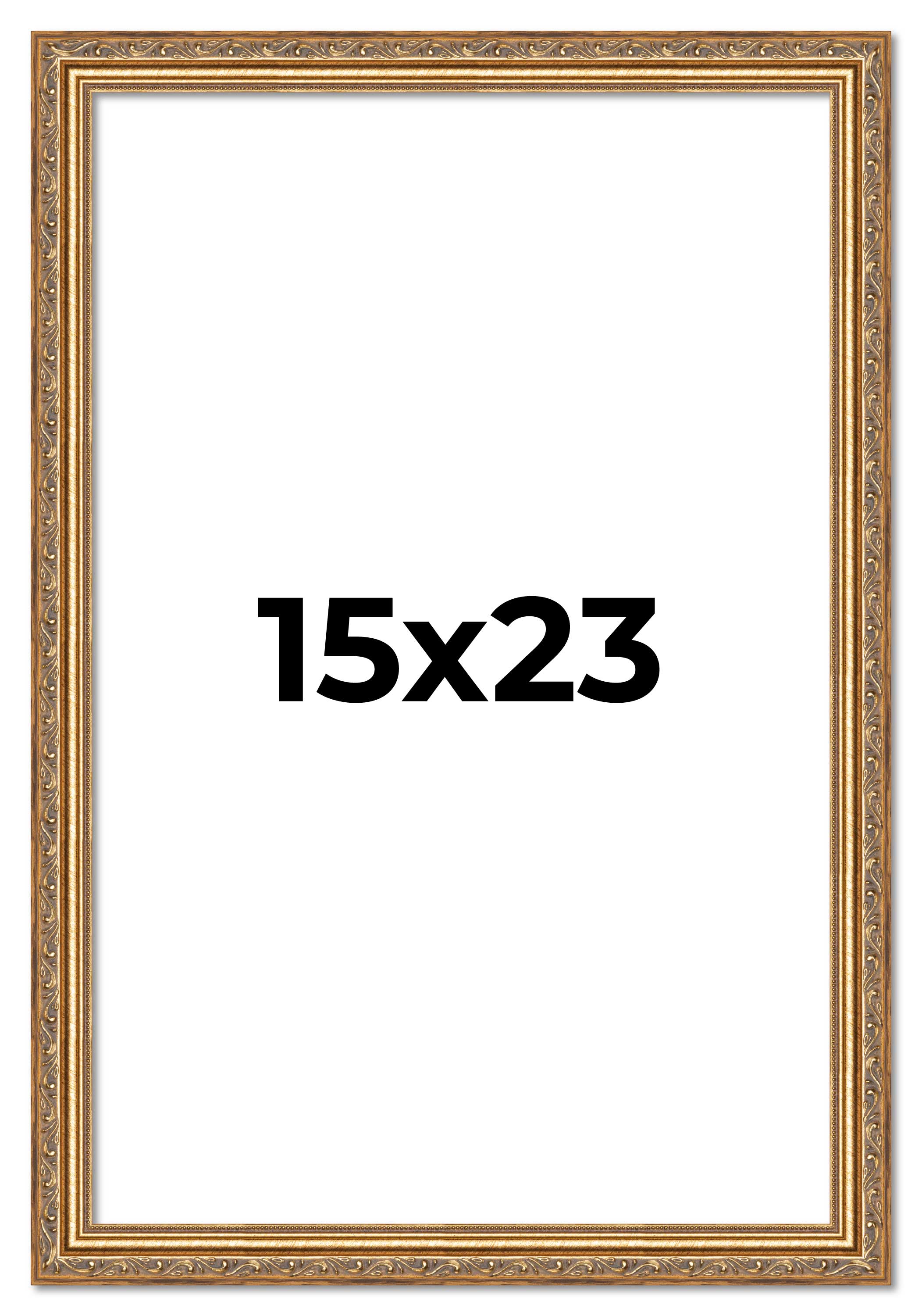 15x23 Frame Gold Solid Wood Picture Frame Width 1.25 Inches | Interior Frame Dep main product image