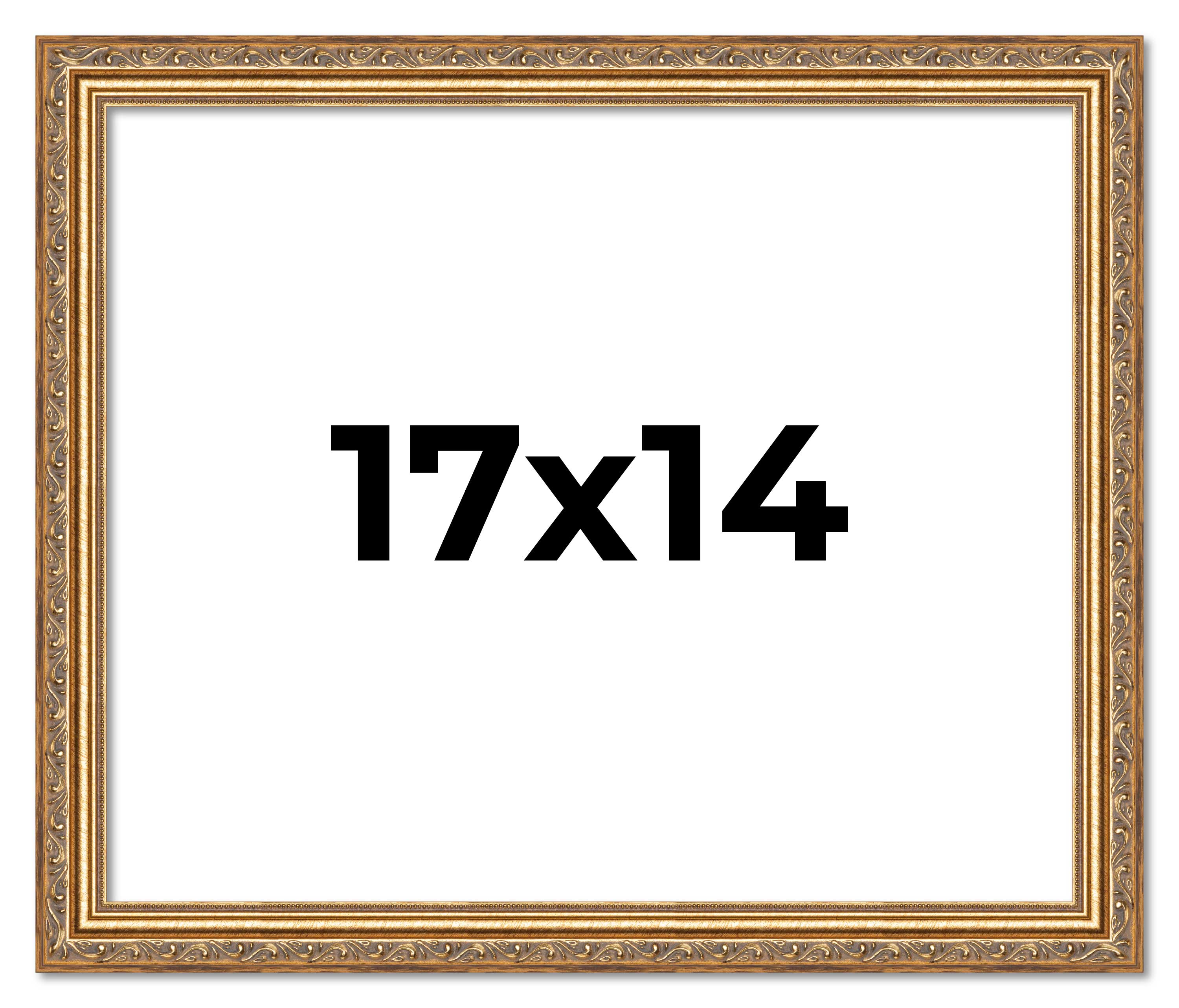 17x14 Frame Gold Solid Wood Picture Frame Width 1.25 Inches | Interior Frame Dep main product image