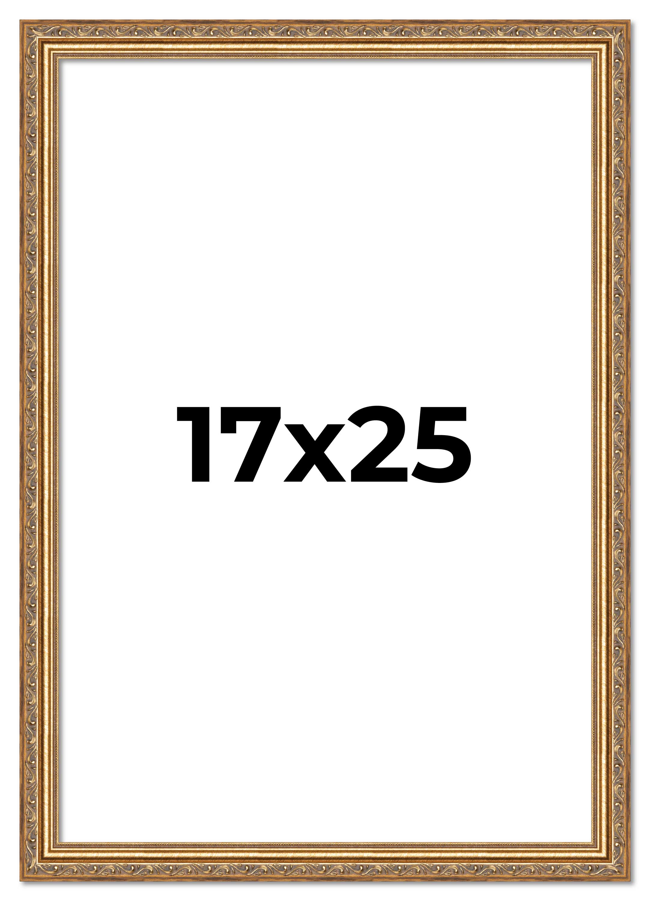 17x25 Frame Gold Solid Wood Picture Frame Width 1.25 Inches | Interior Frame Dep main product image