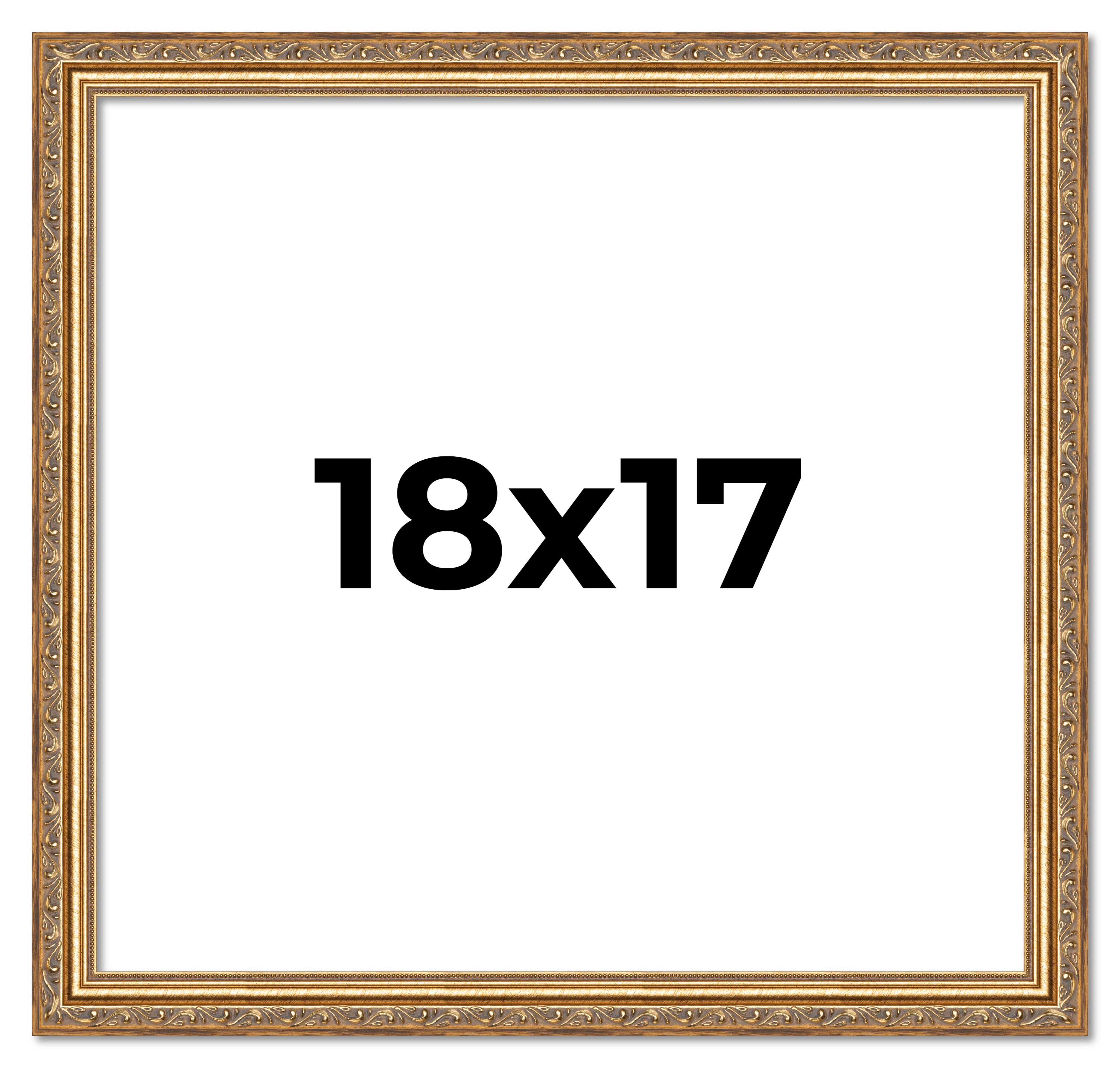 18x17 Frame Gold Solid Wood Picture Frame Width 1.25 Inches | Interior Frame Dep main product image