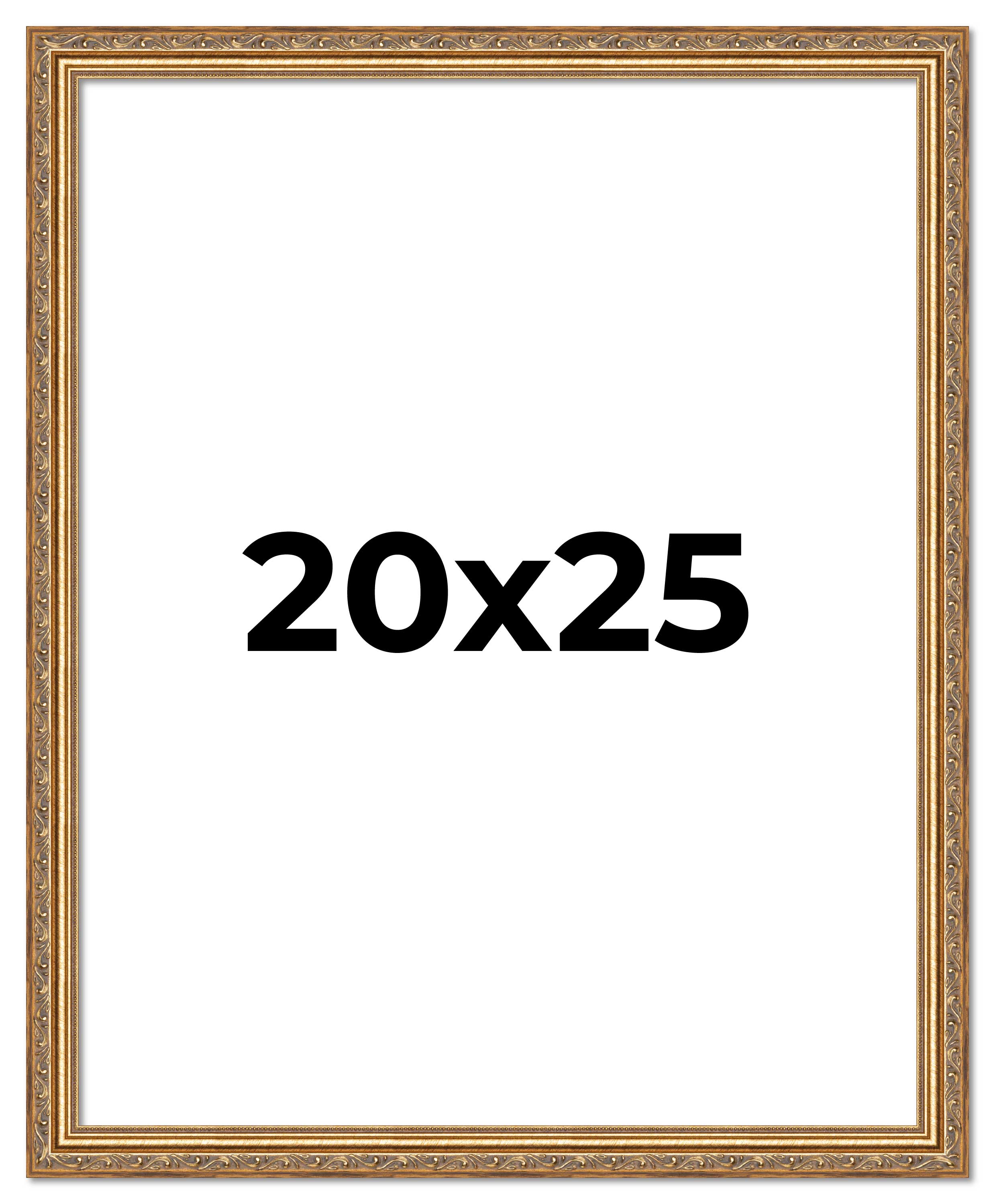 20x25 Frame Gold Solid Wood Picture Frame Width 1.25 Inches | Interior Frame Dep main product image