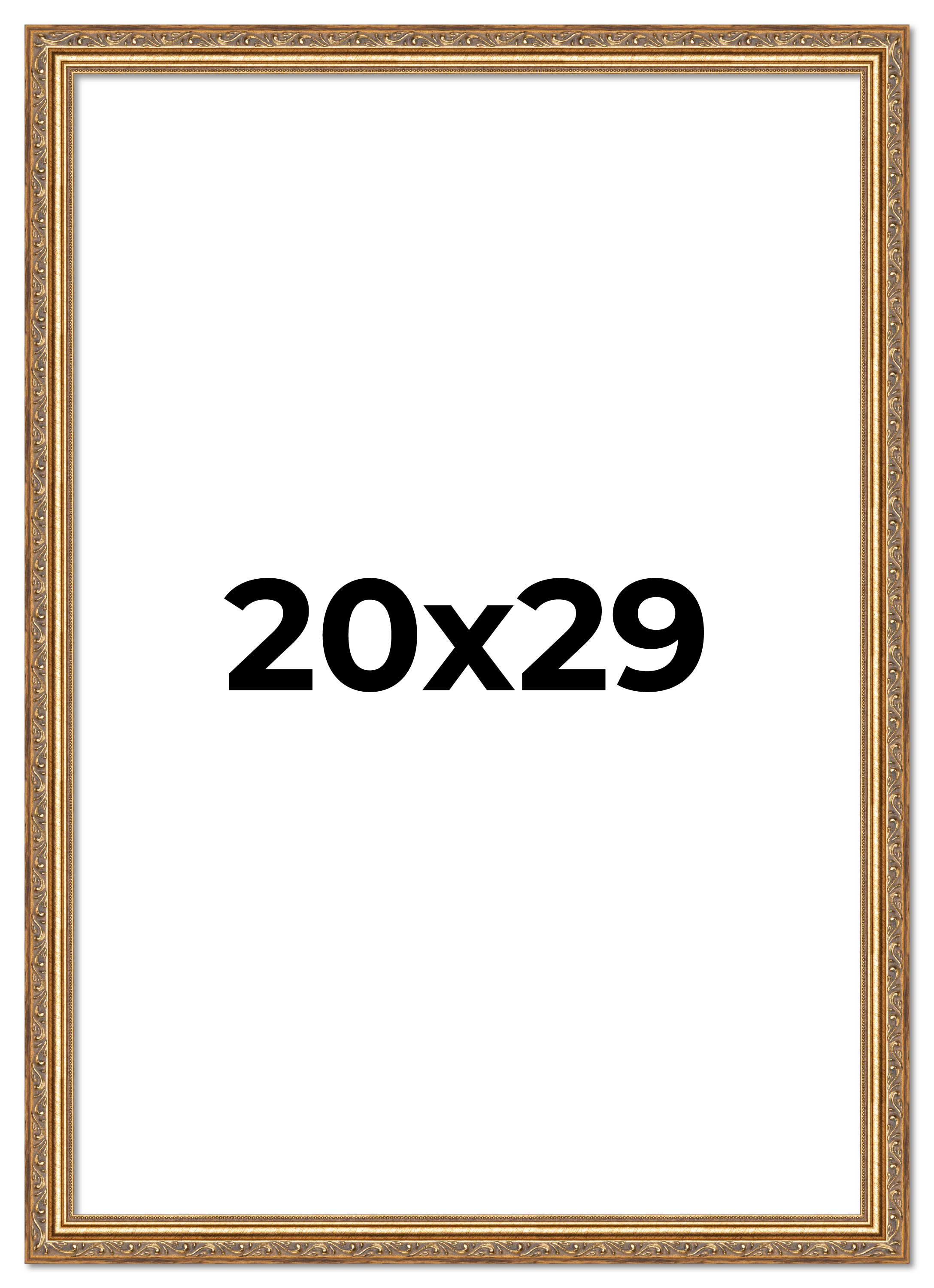 20x29 Frame Gold Solid Wood Picture Frame Width 1.25 Inches | Interior Frame Dep main product image