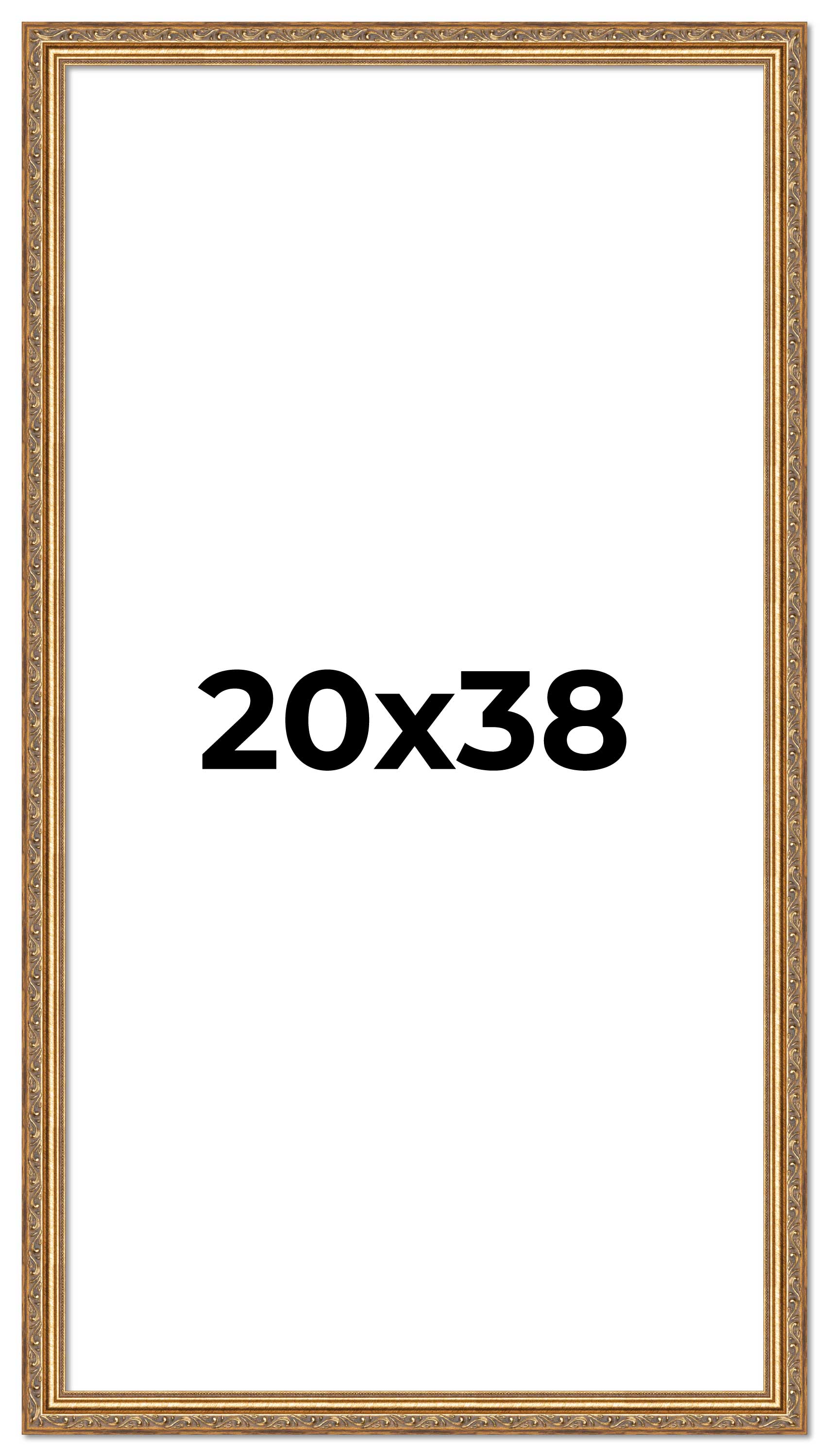 20x38 Frame Gold Solid Wood Picture Frame Width 1.25 Inches | Interior Frame Dep main product image