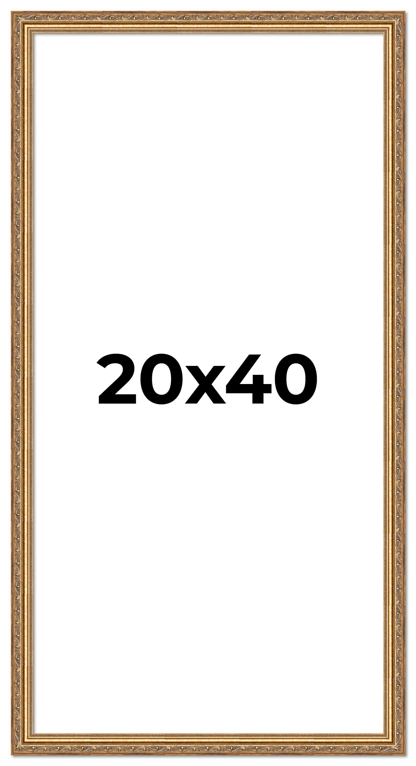 20x40 Frame Gold Solid Wood Picture Frame Width 1.25 Inches | Interior Frame Dep main product image