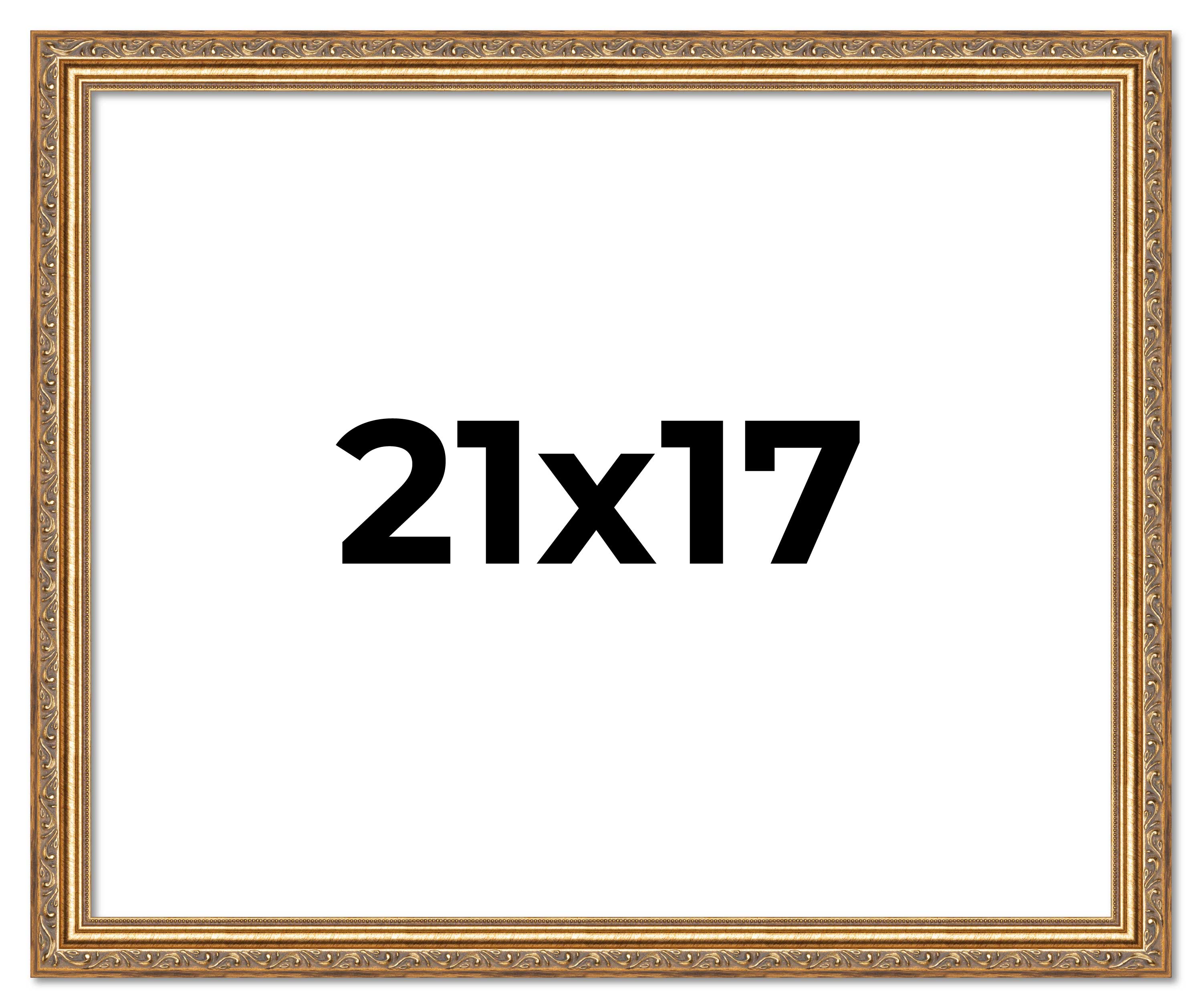 21x17 Frame Gold Solid Wood Picture Frame Width 1.25 Inches | Interior Frame Dep main product image