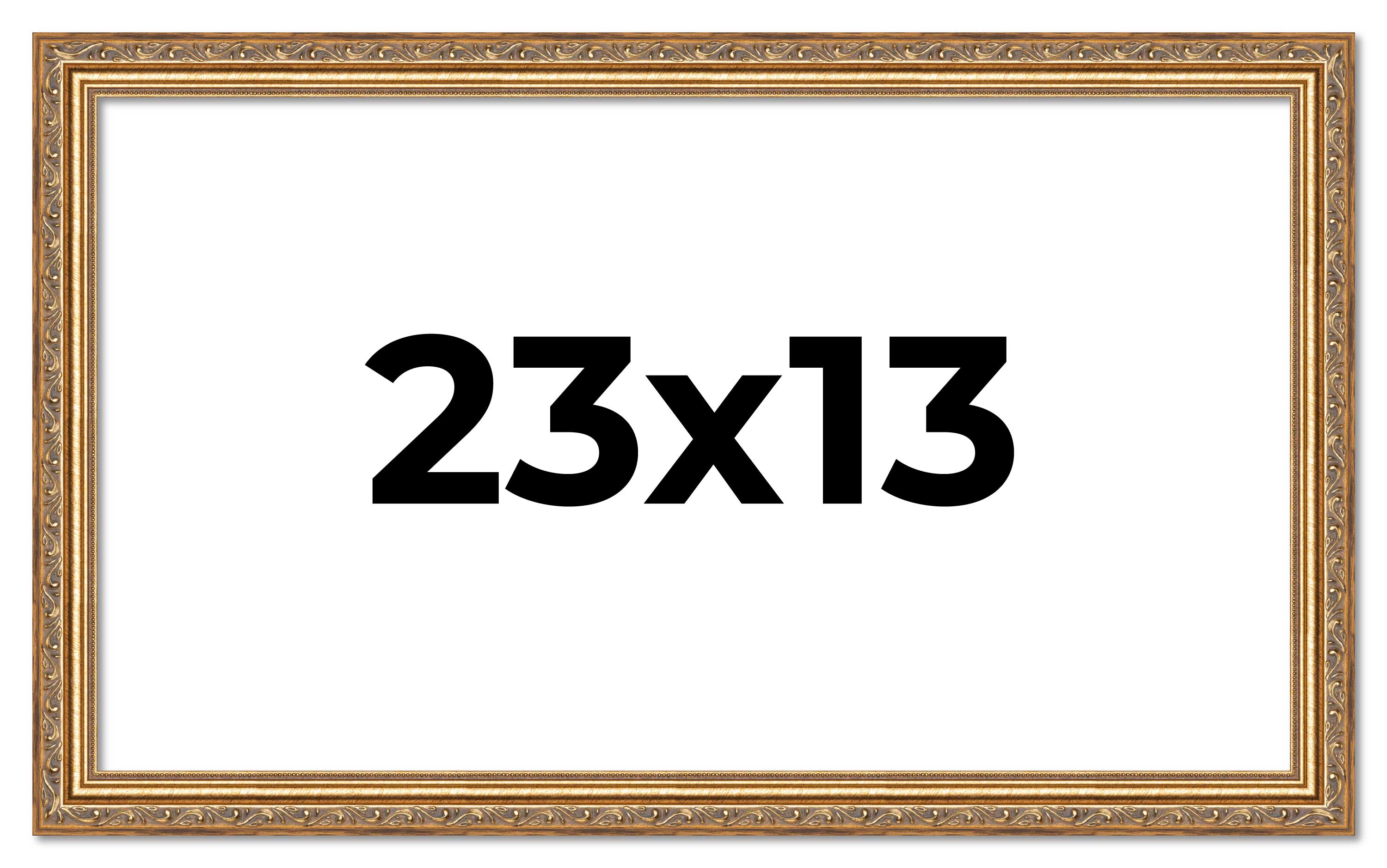 23x13 Frame Gold Solid Wood Picture Frame Width 1.25 Inches | Interior Frame Dep main product image