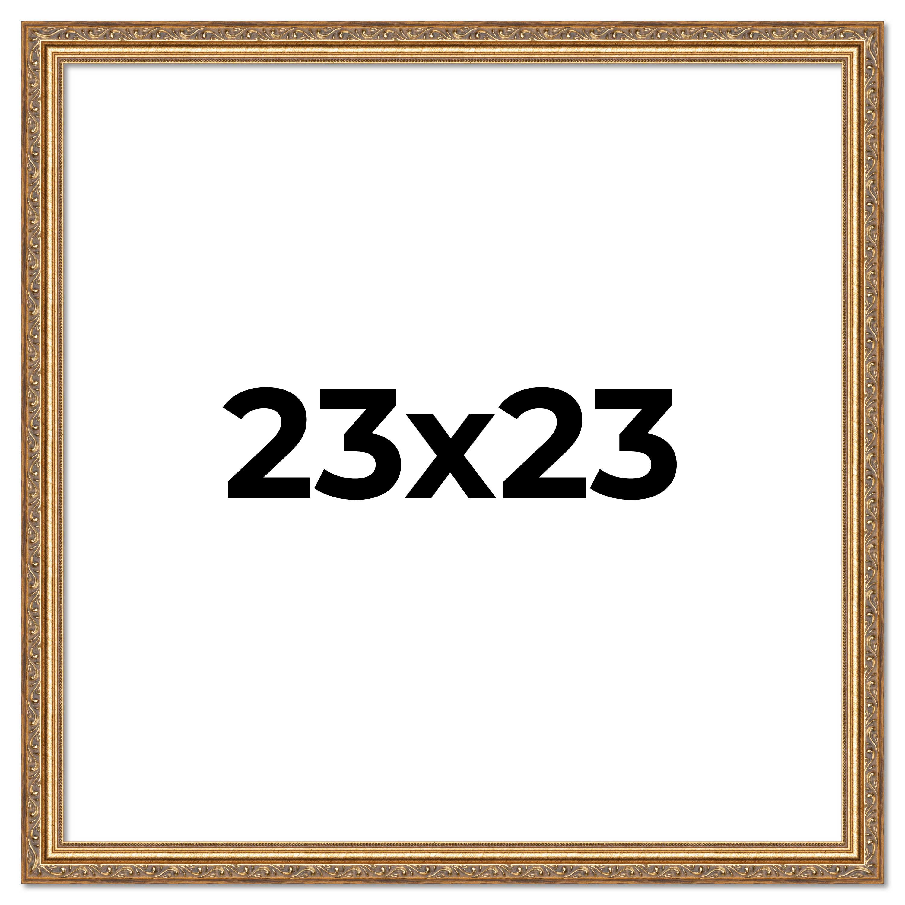 23x23 Frame Gold Solid Wood Picture Frame Width 1.25 Inches | Interior Frame Dep main product image