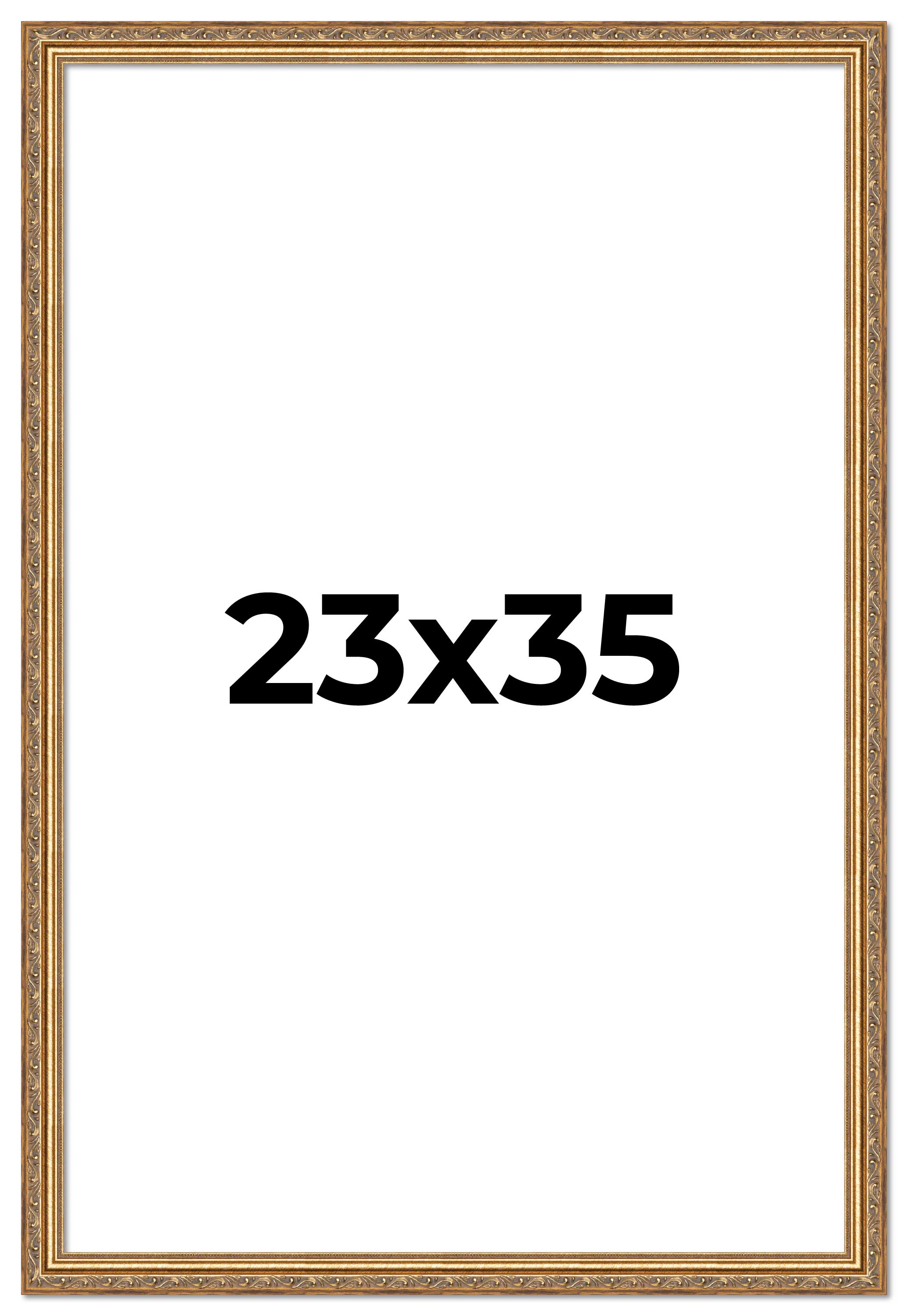 23x35 Frame Gold Solid Wood Picture Frame Width 1.25 Inches | Interior Frame Dep main product image