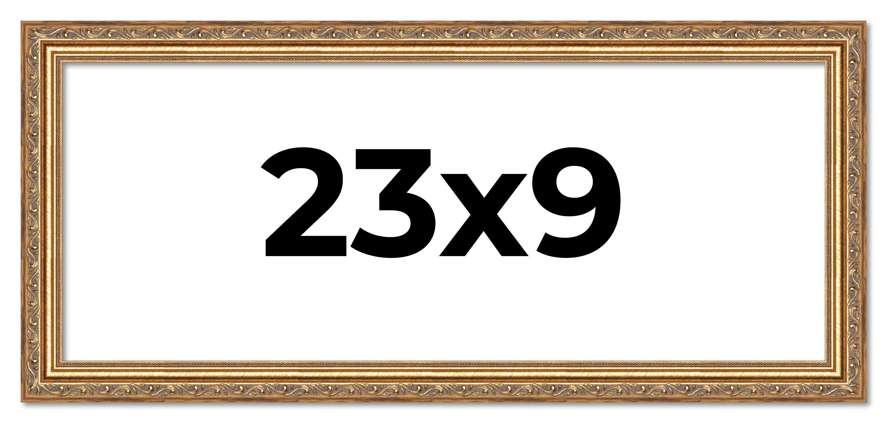 23x9 Frame Gold Solid Wood Picture Frame Width 1.25 Inches | Interior Frame Dept main product image
