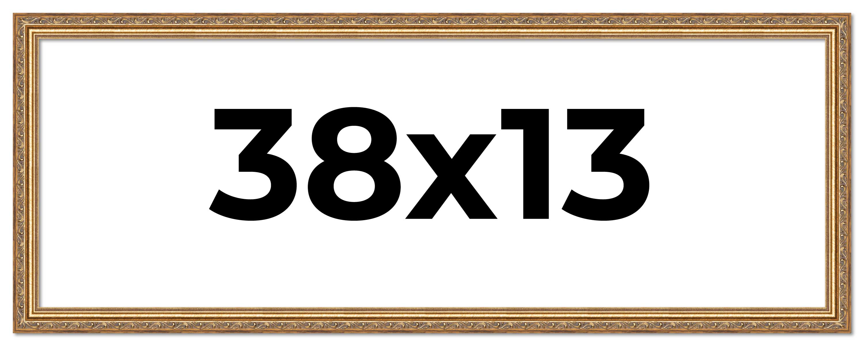 38x13 Frame Gold Solid Wood Picture Frame Width 1.25 Inches | Interior Frame Dep main product image