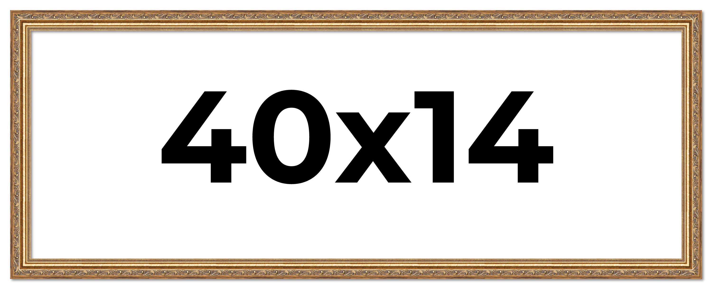 40x14 Frame Gold Solid Wood Picture Frame Width 1.25 Inches | Interior Frame Dep main product image