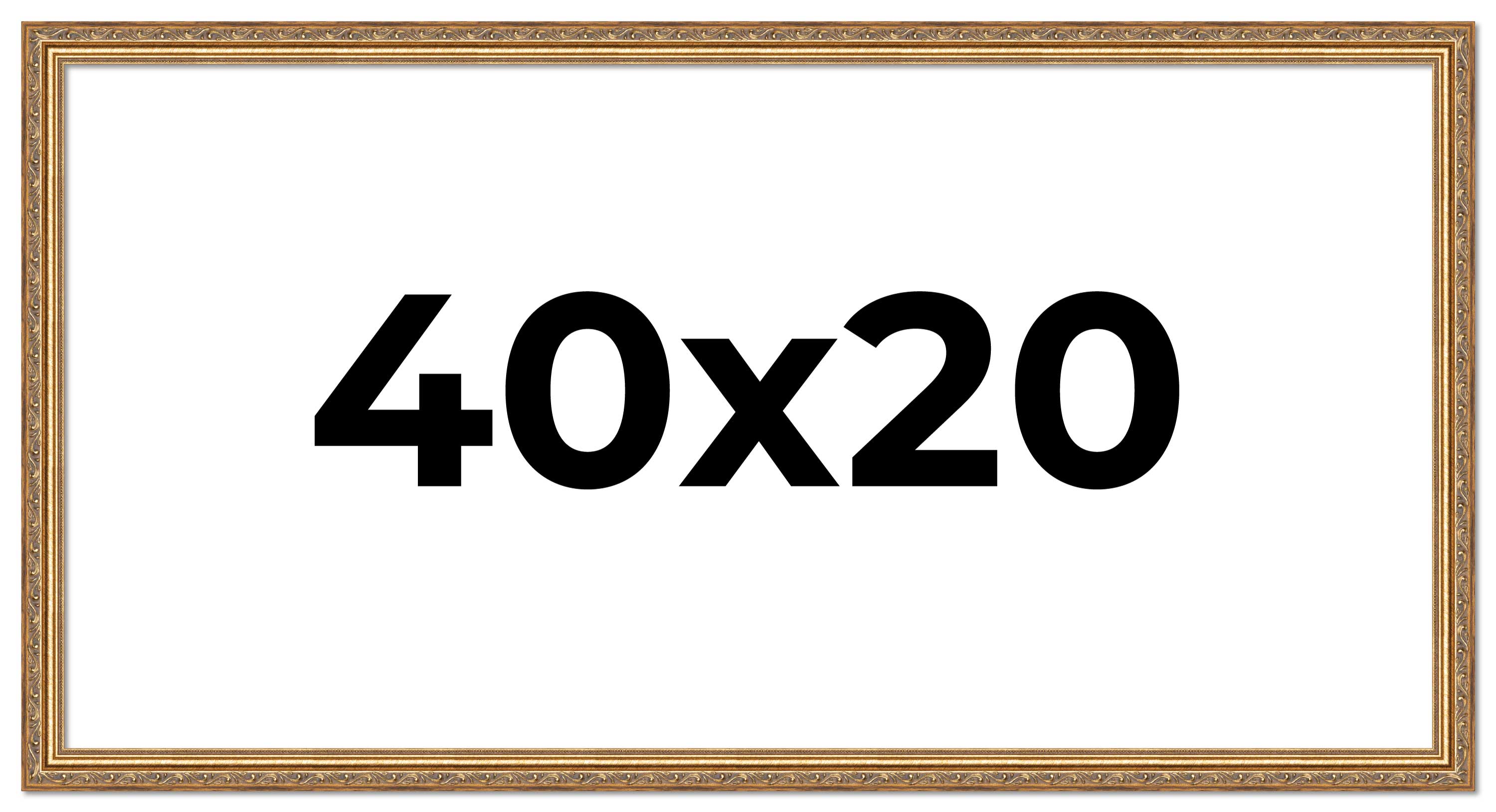40x20 Frame Gold Solid Wood Picture Frame Width 1.25 Inches | Interior Frame Dep main product image