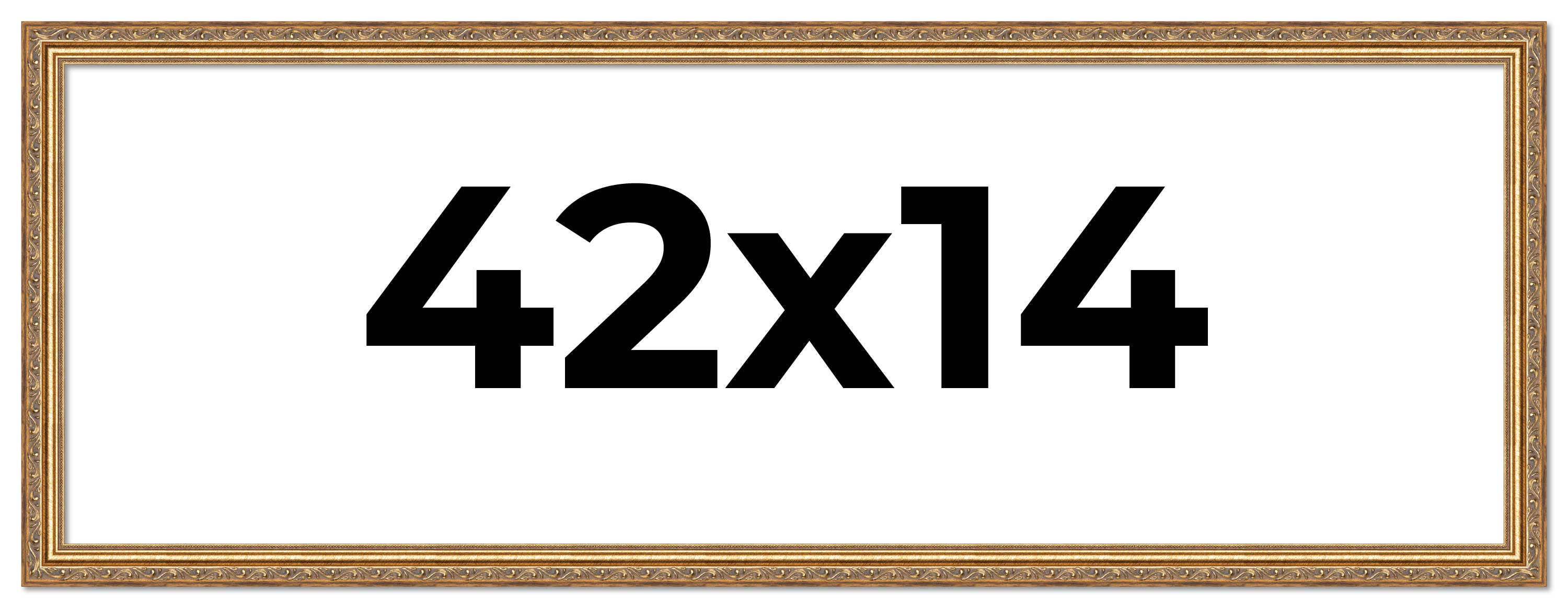 42x14 Frame Gold Solid Wood Picture Frame Width 1.25 Inches | Interior Frame Dep main product image