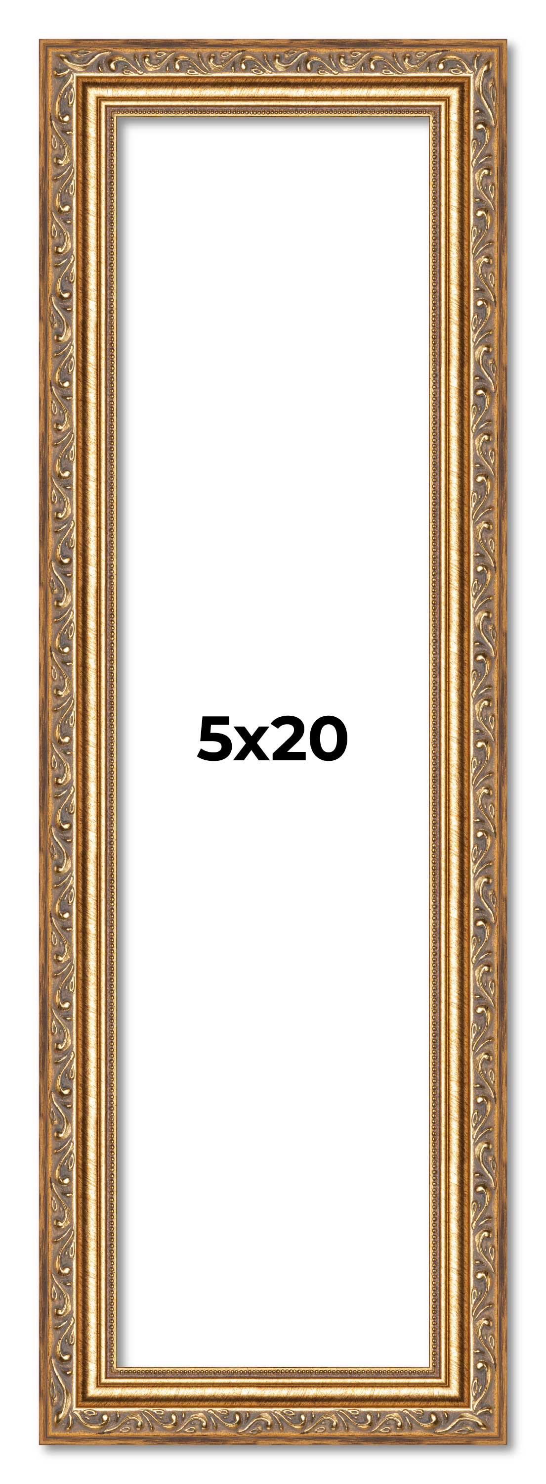 5×20 In Frame Gold Solid Wood Picture Frame Width 1.25 Inches | Interior Frame D