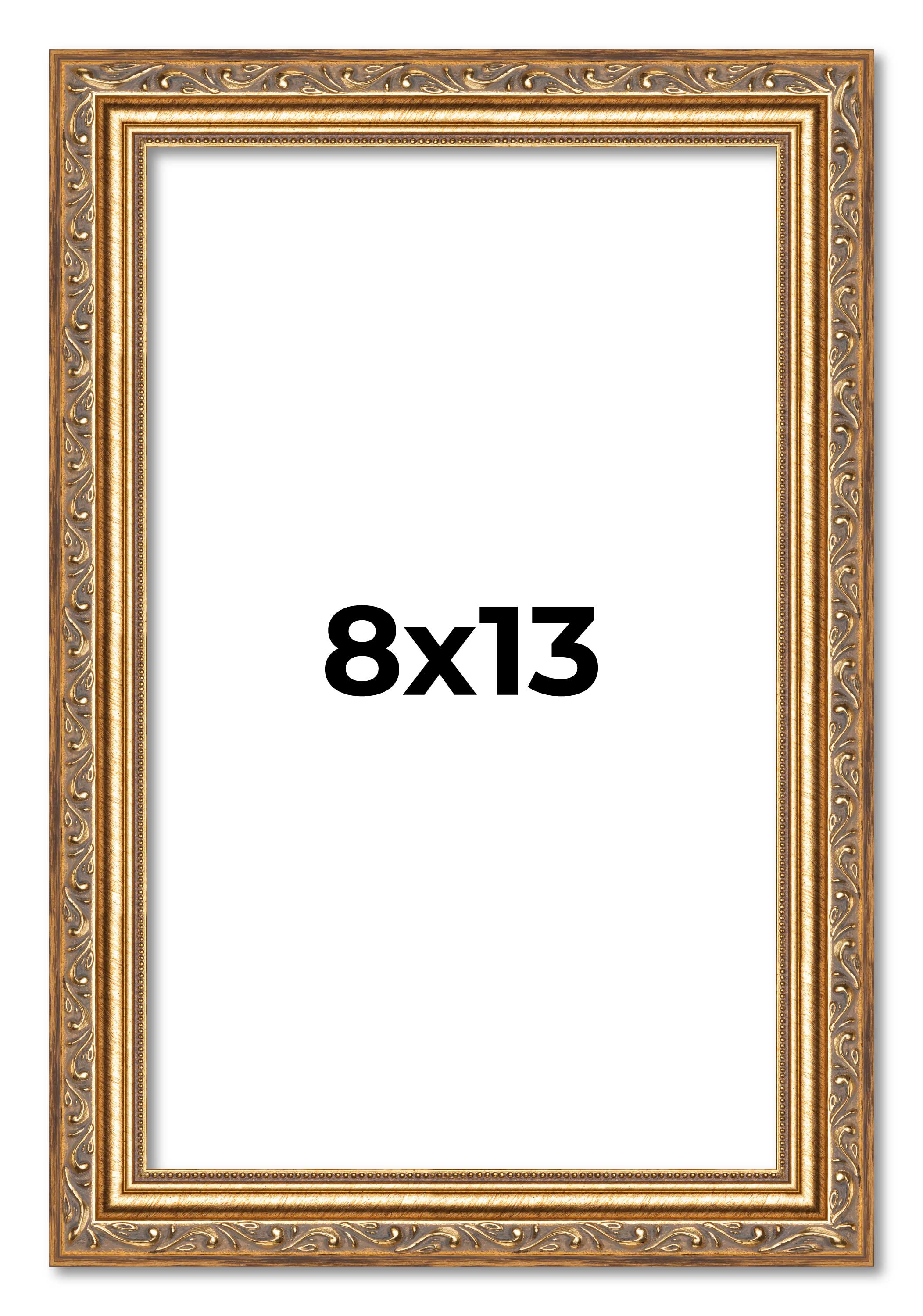 8x13 Frame Gold Solid Wood Picture Frame Width 1.25 Inches | Interior Frame Dept main product image