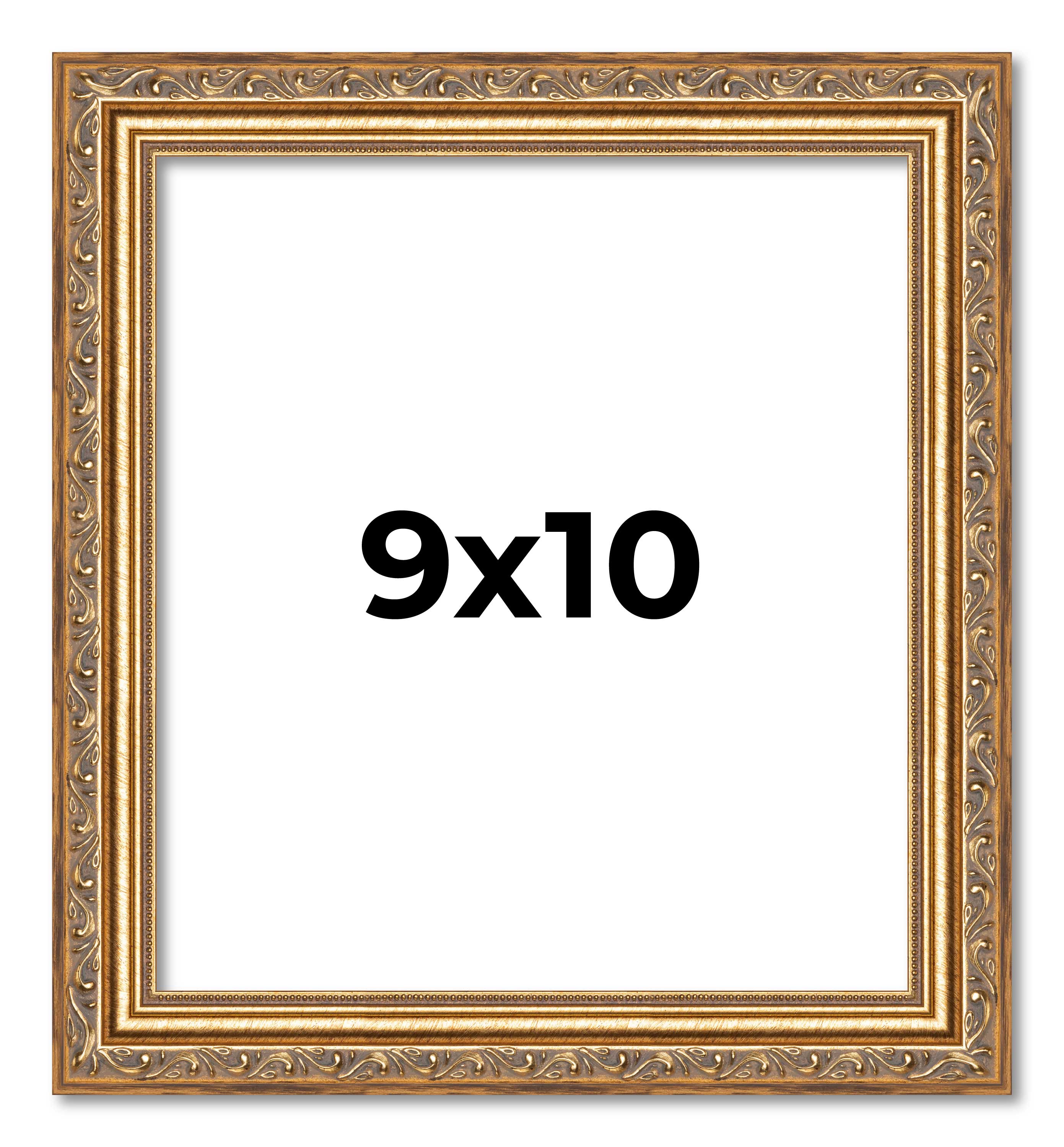 9x10 Frame Gold Solid Wood Picture Frame Width 1.25 Inches | Interior Frame Dept main product image