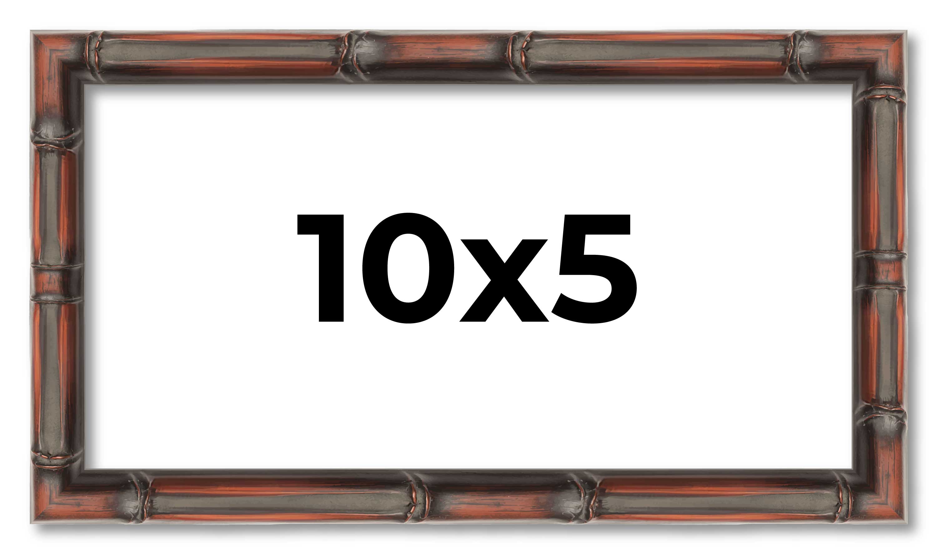 10×5 IN Frame Brown Bamboo with Dark Coffee/Walnut Finish | Solid Wood Picture F