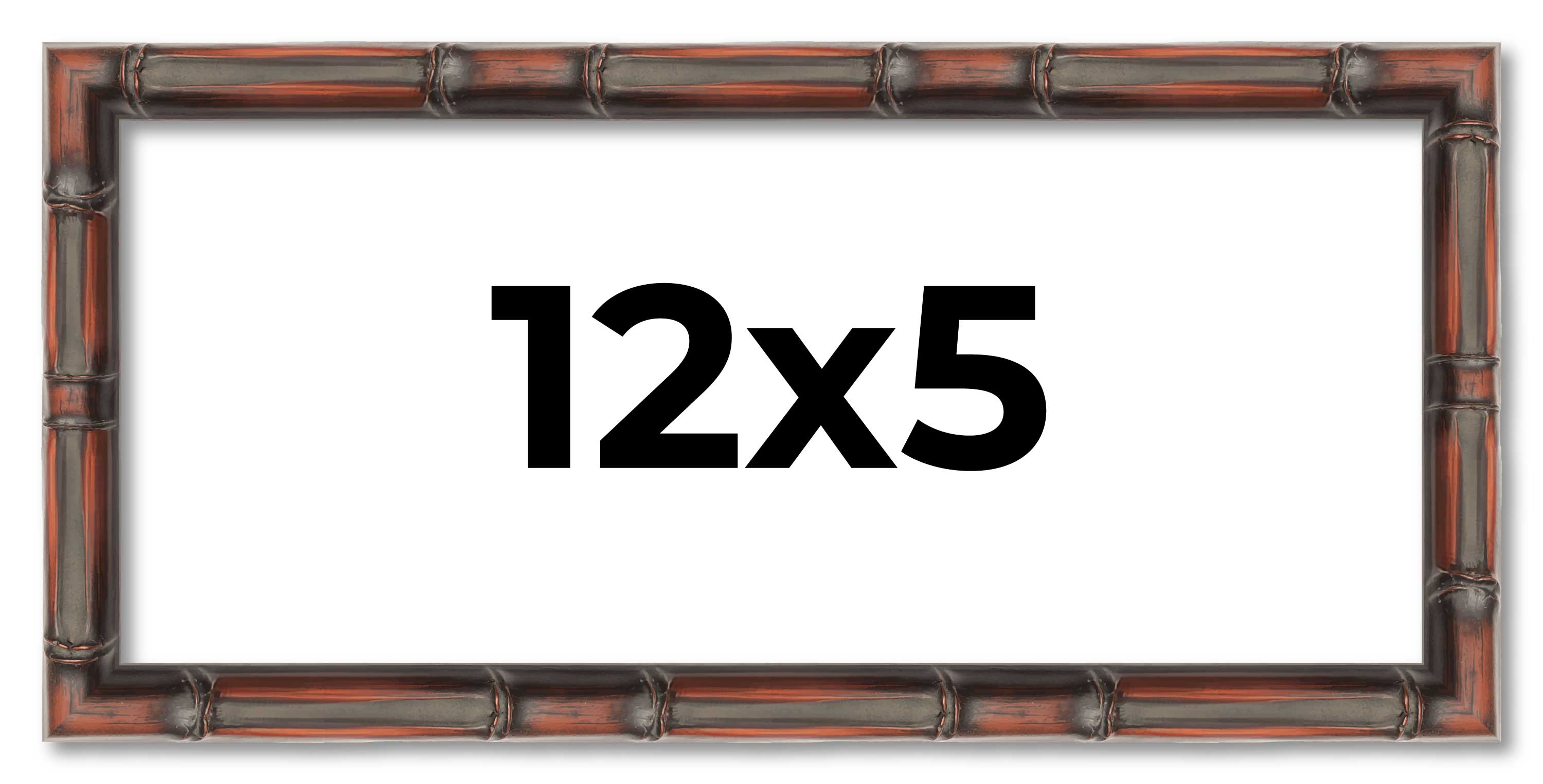 12×5 IN Frame Brown Bamboo with Dark Coffee/Walnut Finish | Solid Wood Picture F