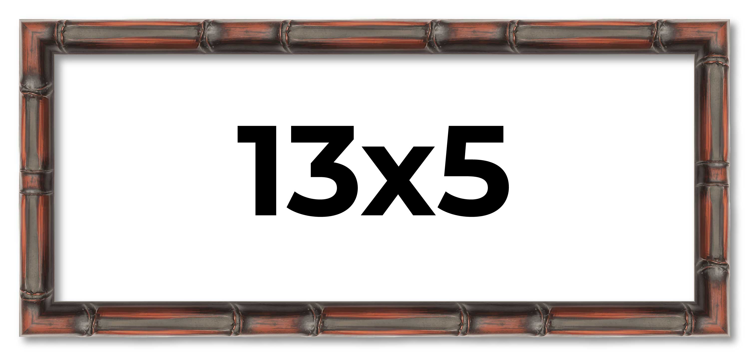 13×5 IN Frame Brown Bamboo with Dark Coffee/Walnut Finish | Solid Wood Picture F