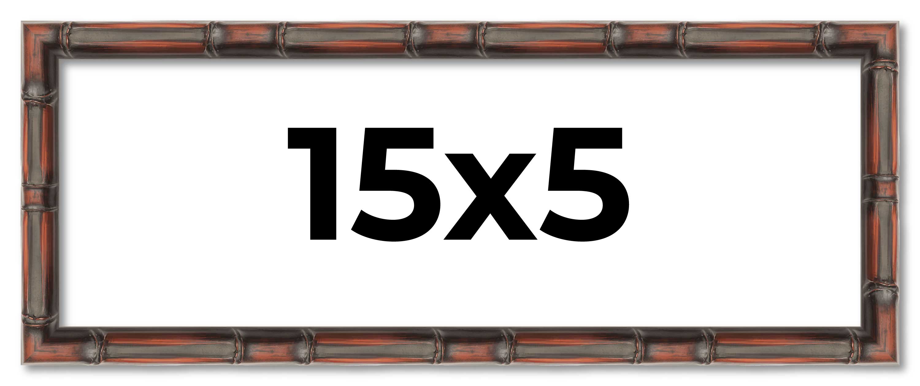 15x5 IN Frame Brown Bamboo with Dark Coffee/Walnut Finish | Solid Wood Picture F