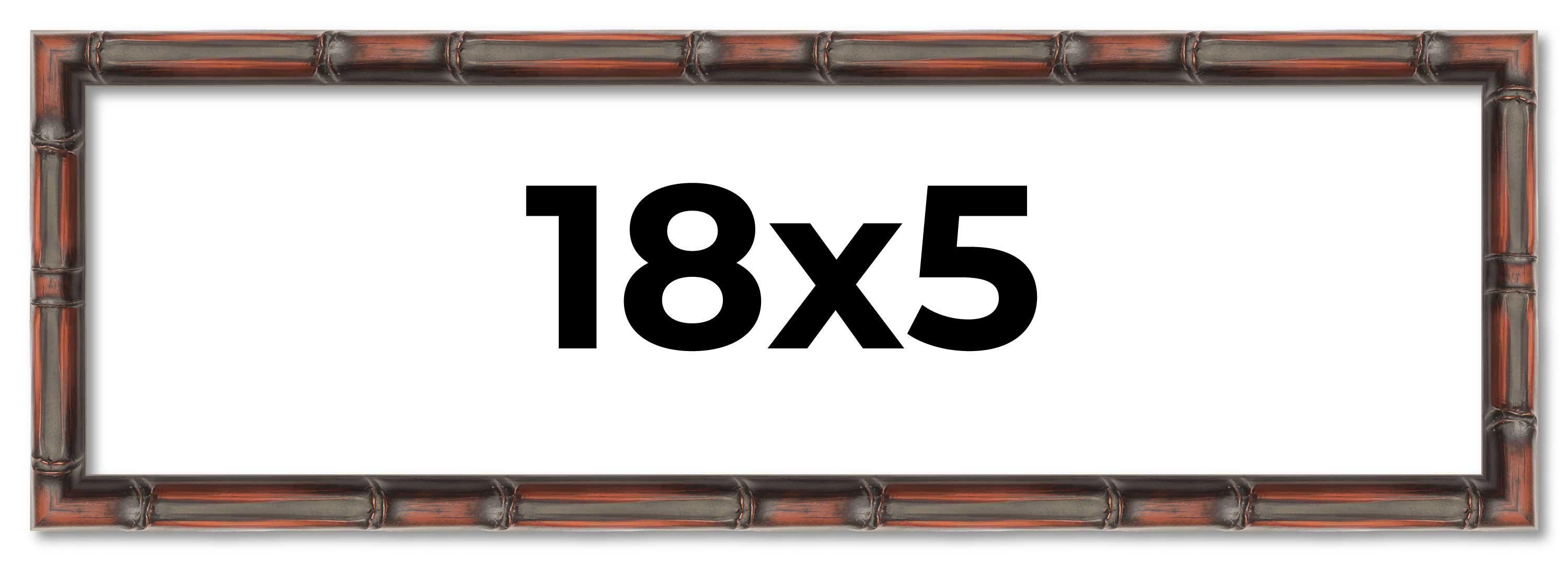 18×5 IN Frame Brown Bamboo with Dark Coffee/Walnut Finish | Solid Wood Picture F