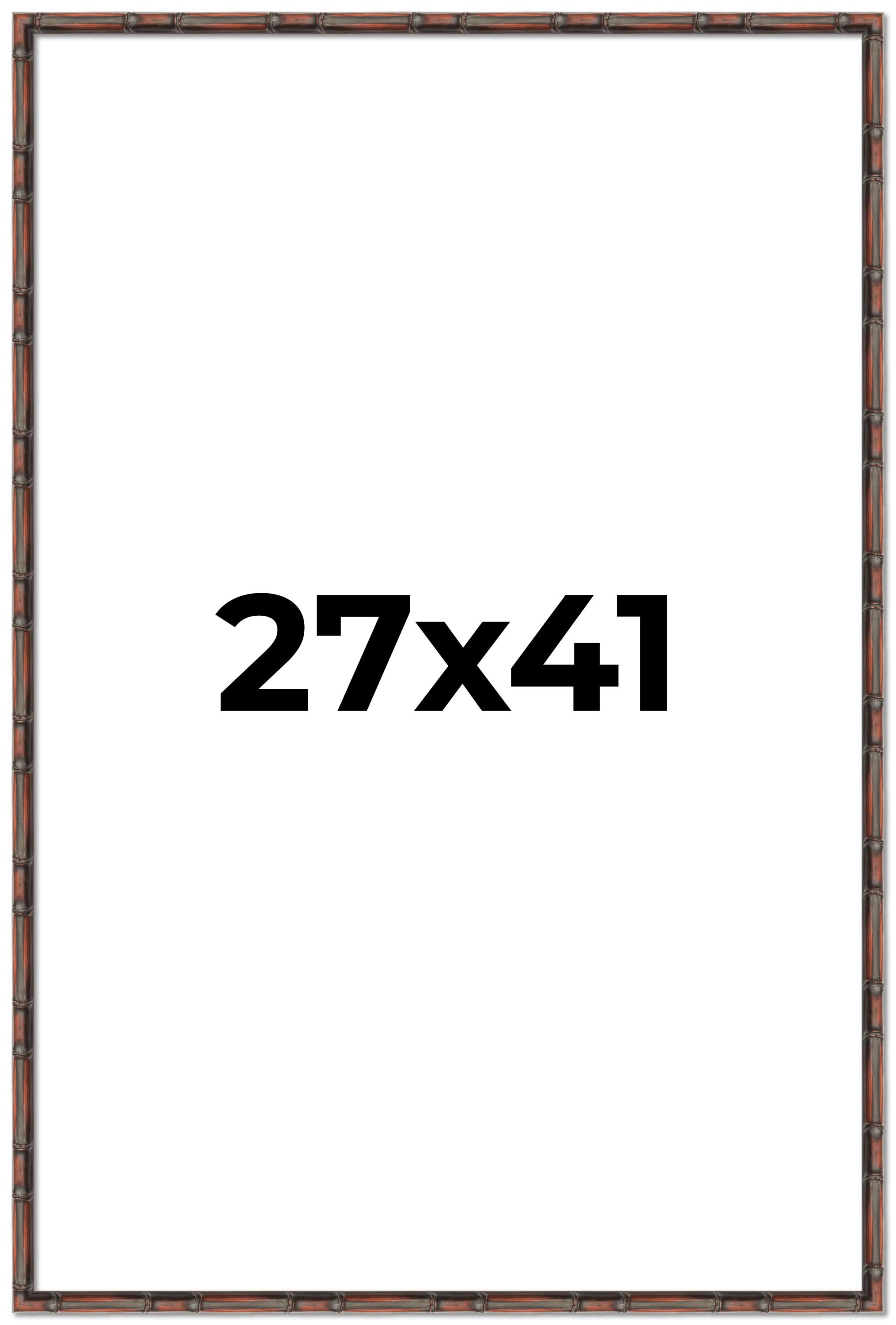 27×41 Frame Brown Bamboo with Dark Coffee/Walnut Finish | Solid Wood Picture Fra