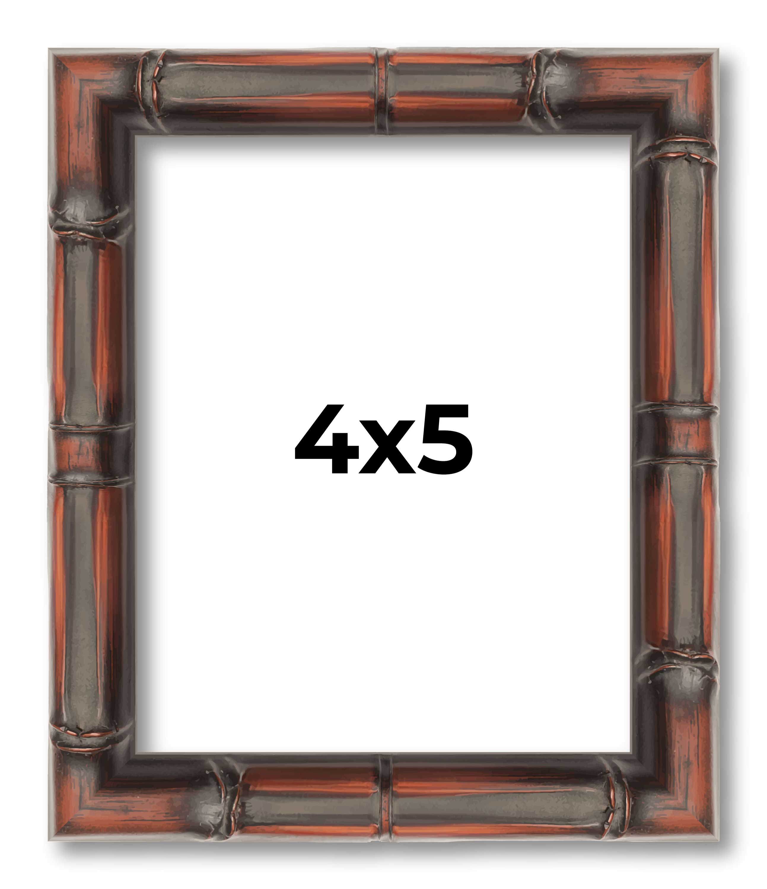 4×5 IN Frame Brown Bamboo with Dark Coffee/Walnut Finish | Solid Wood Picture Fr