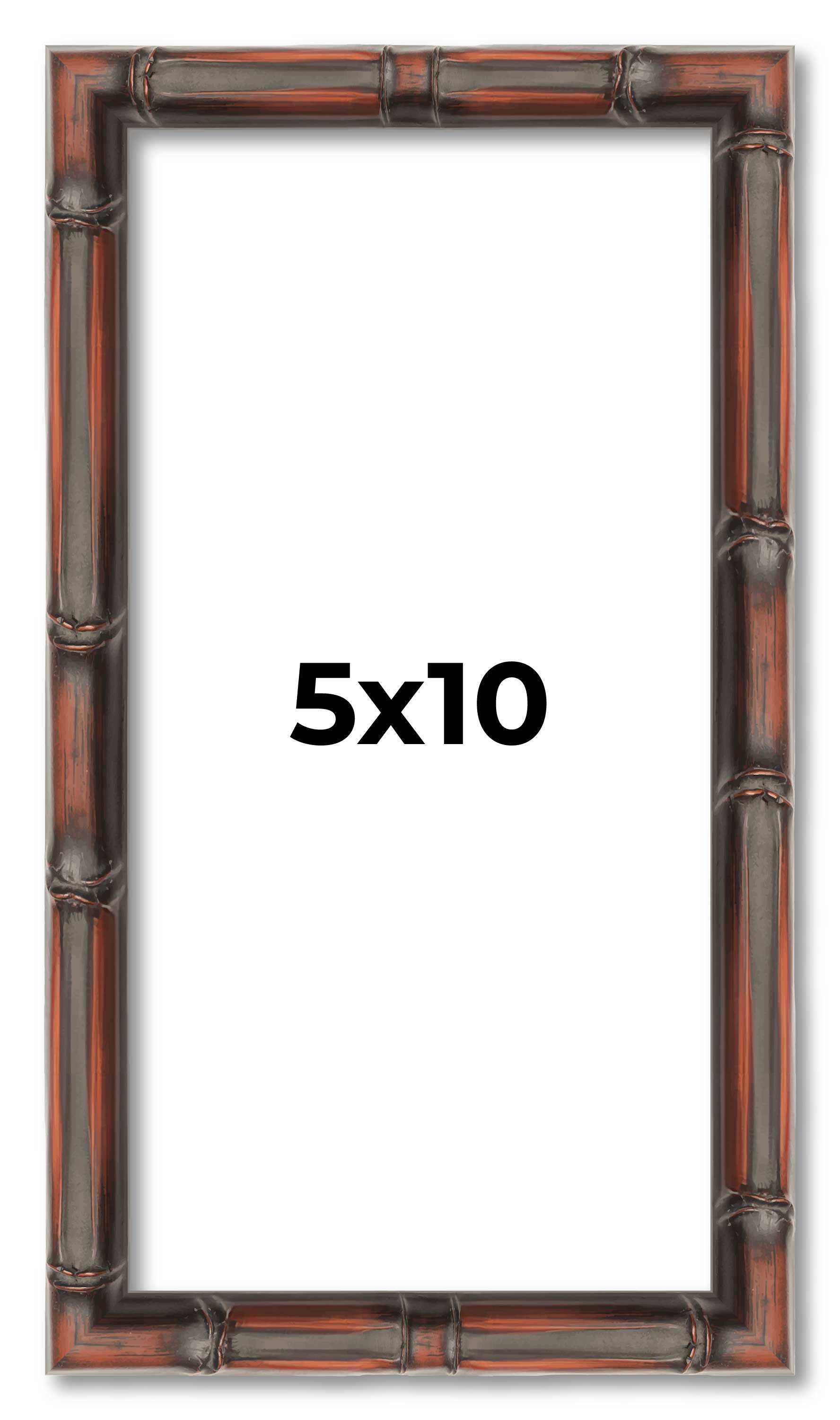 5×10 IN Frame Brown Bamboo with Dark Coffee/Walnut Finish | Solid Wood Picture F