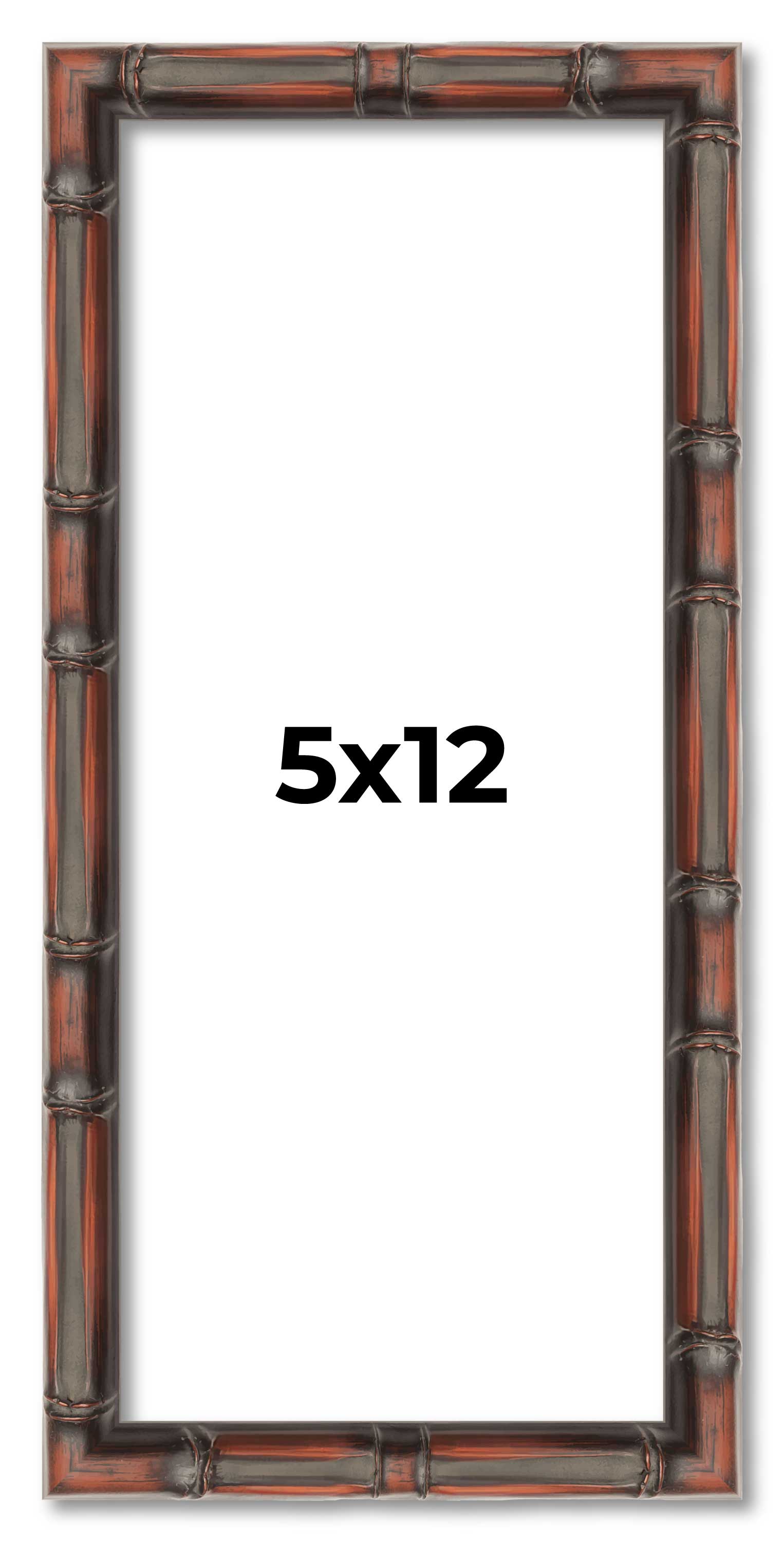 5×12 IN Frame Brown Bamboo with Dark Coffee/Walnut Finish | Solid Wood Picture F