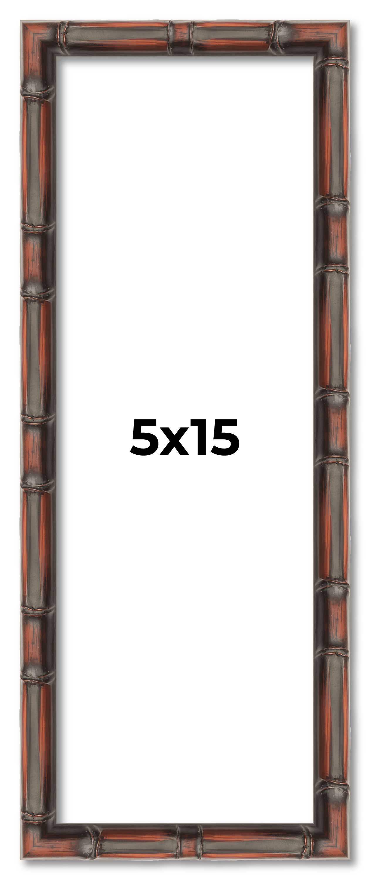 5×15 IN Frame Brown Bamboo with Dark Coffee/Walnut Finish | Solid Wood Picture F