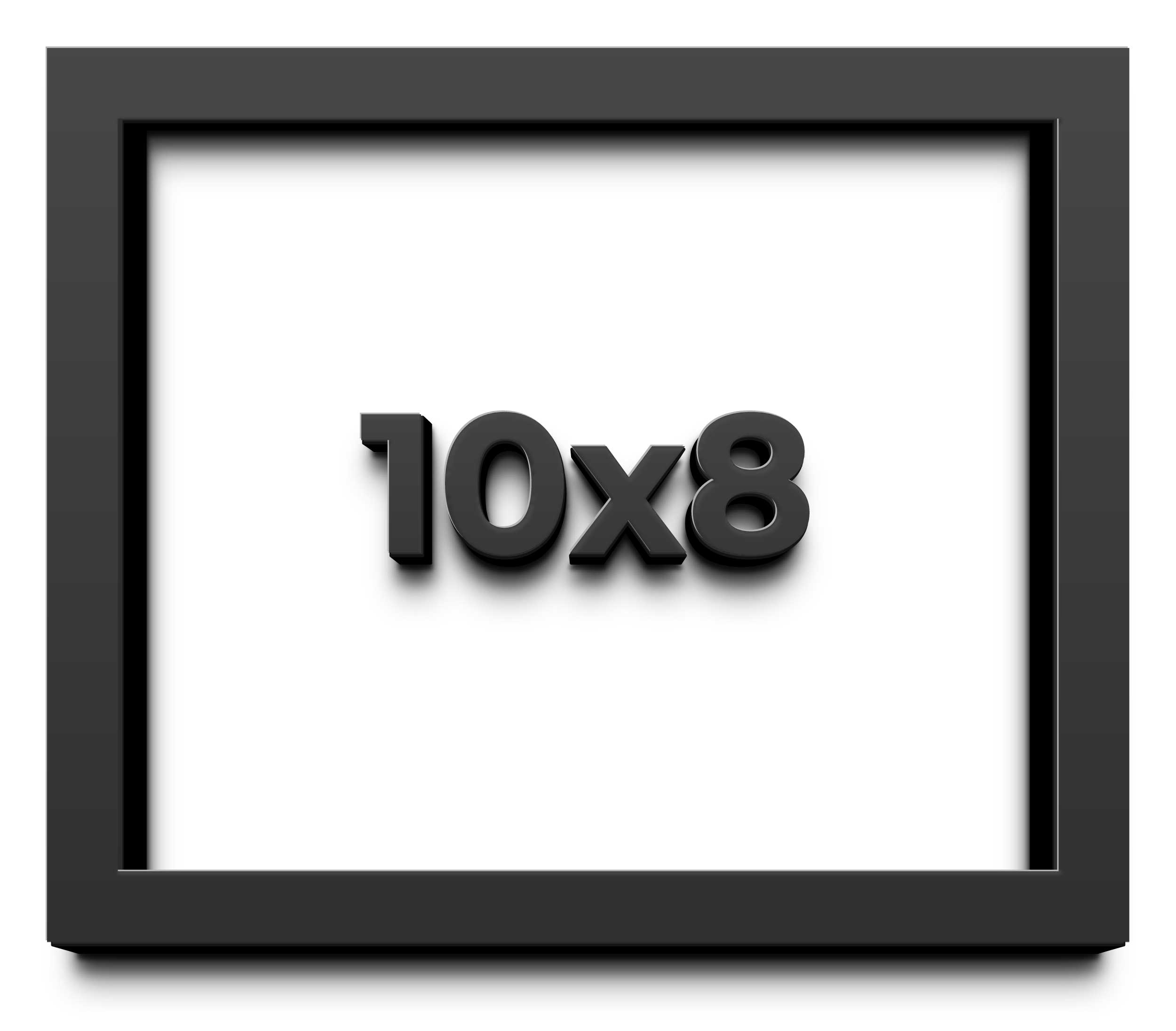 10×8 Shadow Box Frame Black | 2 Inches Deep Real Wood Contemporary Shadowbox Dis