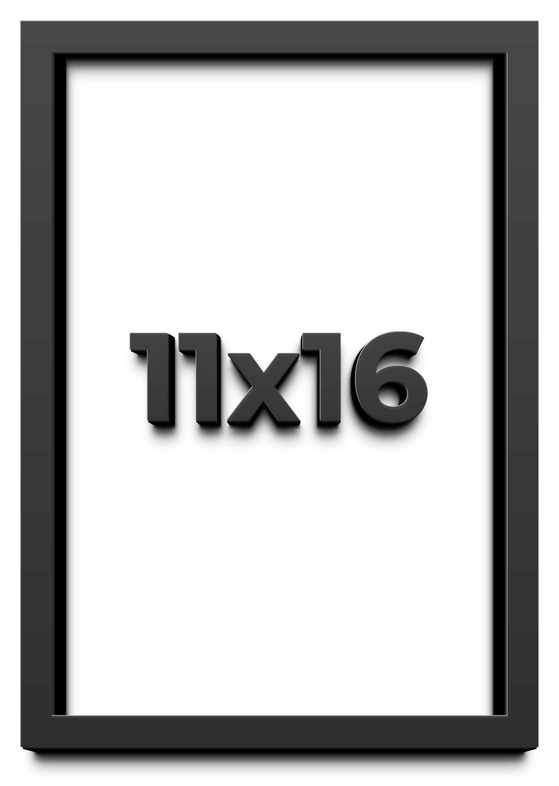11×16 Shadow Box Frame Black | 2 Inches Deep Real Wood Contemporary Shadowbox Di