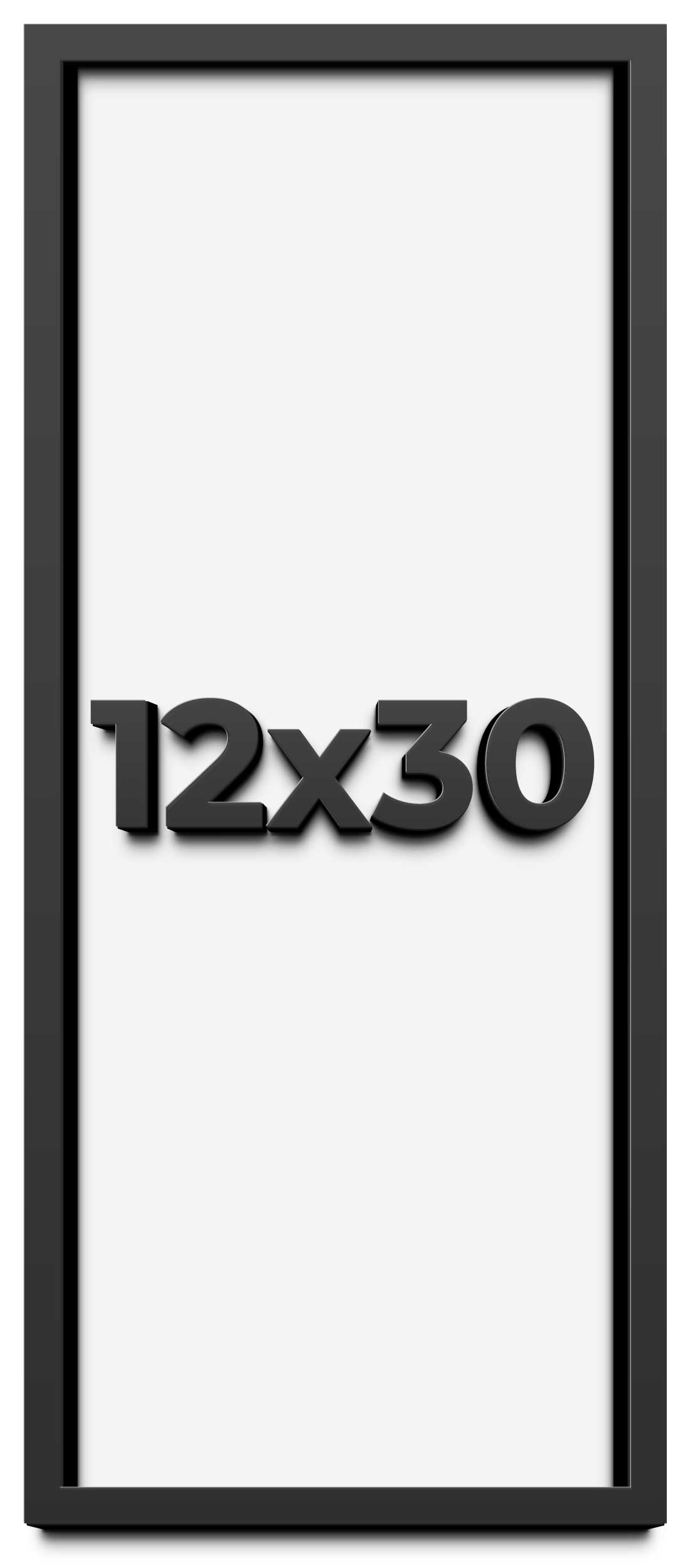 12x30 Shadow Box Frame Black | 2 Inches Deep Real Wood Contemporary Shadowbox Di main product image