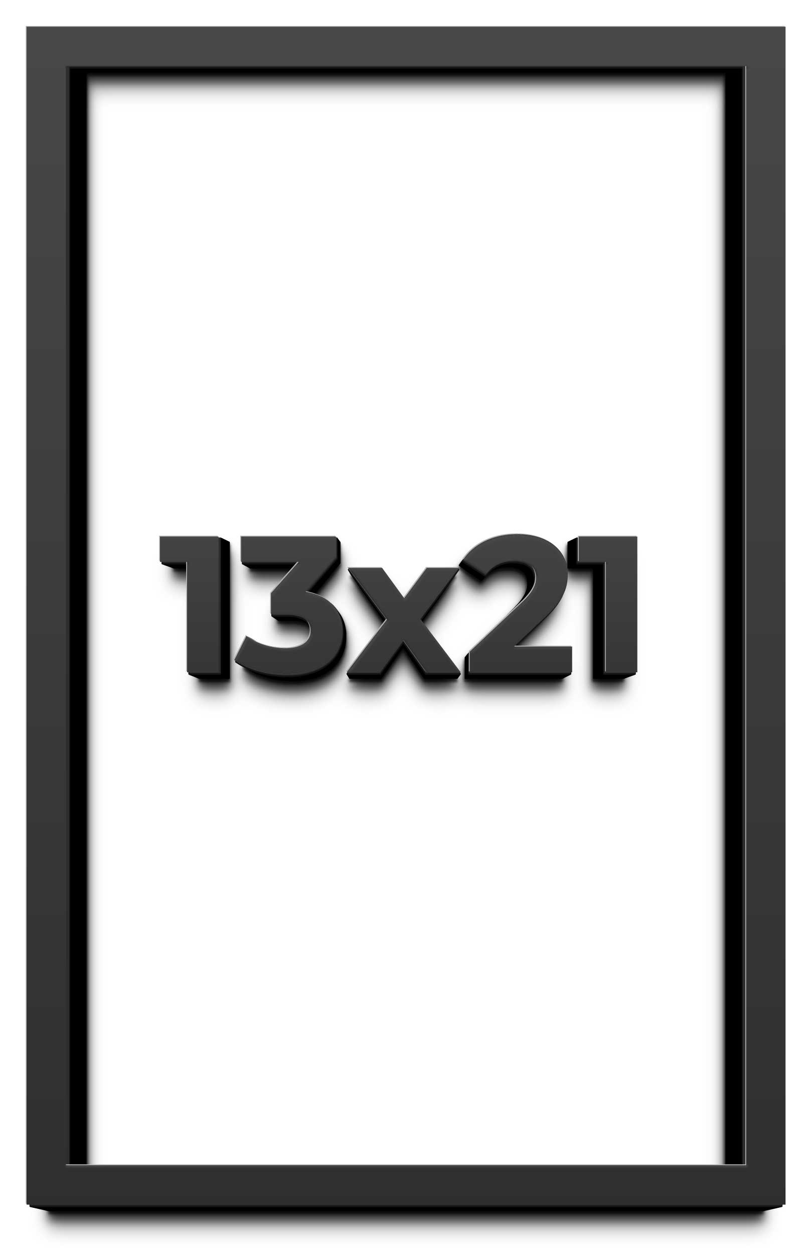 13×21 Shadow Box Frame Black | 2 Inches Deep Real Wood Contemporary Shadowbox Di