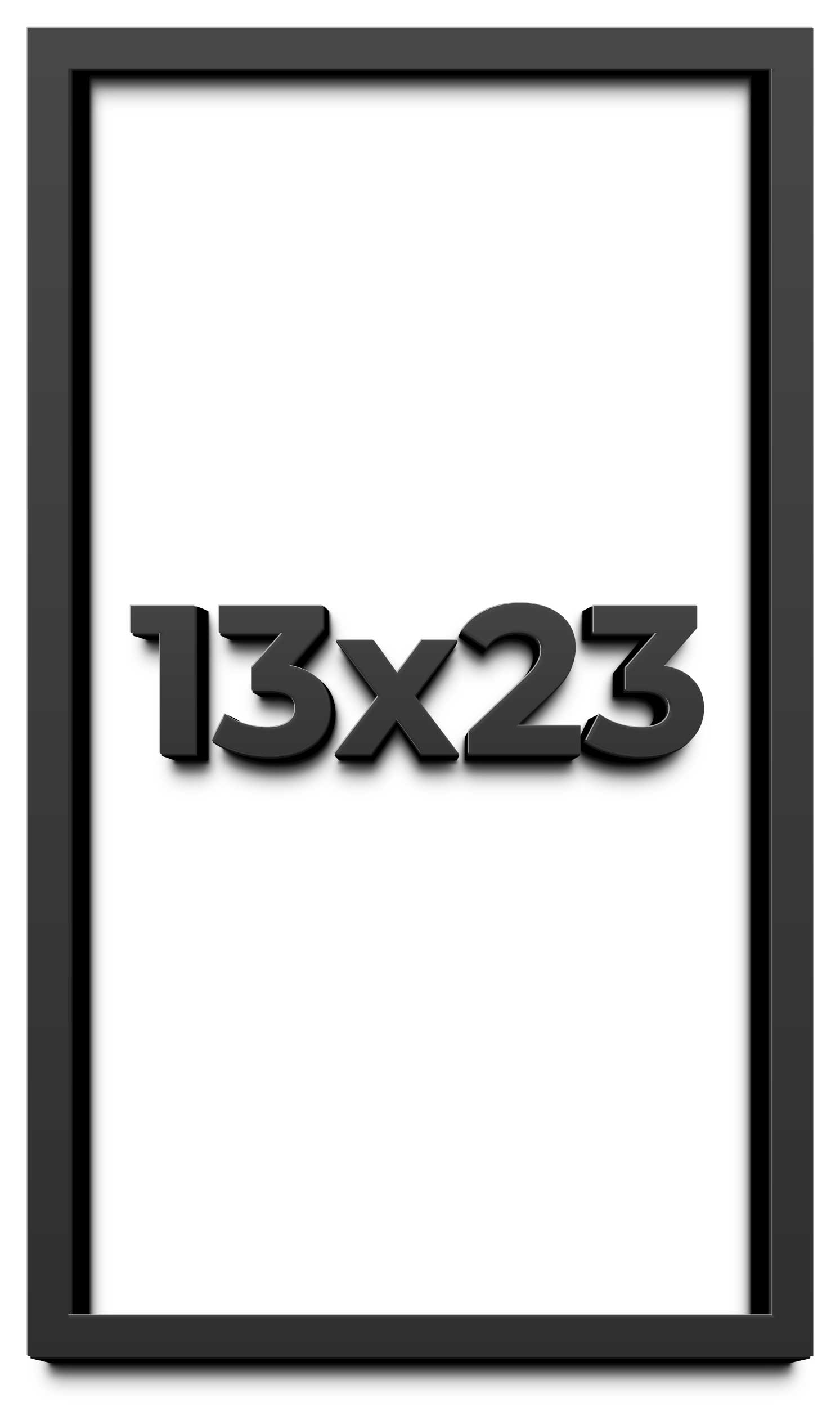 13×23 Shadow Box Frame Black | 2 Inches Deep Real Wood Contemporary Shadowbox Di