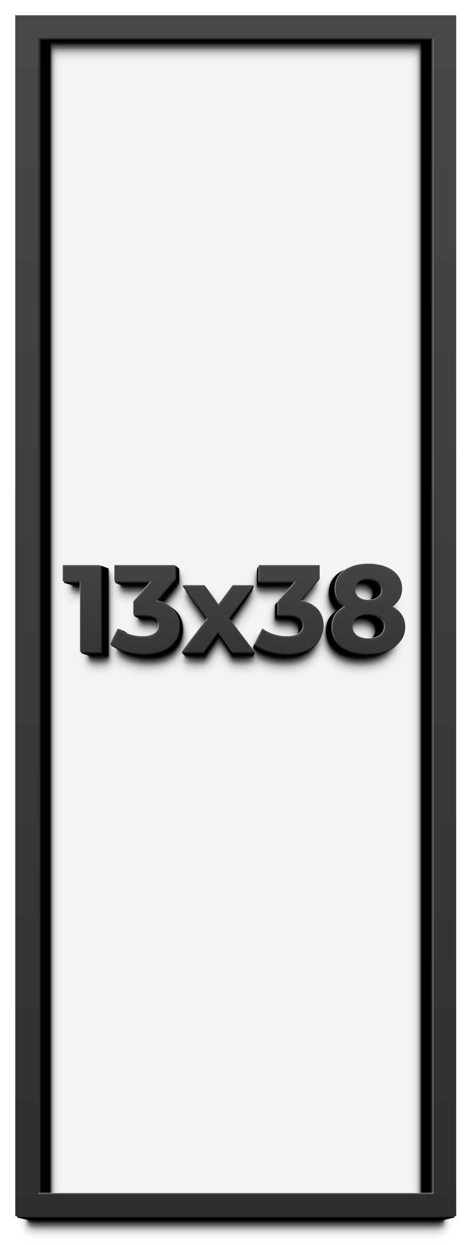 13×38 Shadow Box Frame Black | 1 inches Deep Real Wood Contemporary Shadowbox Di