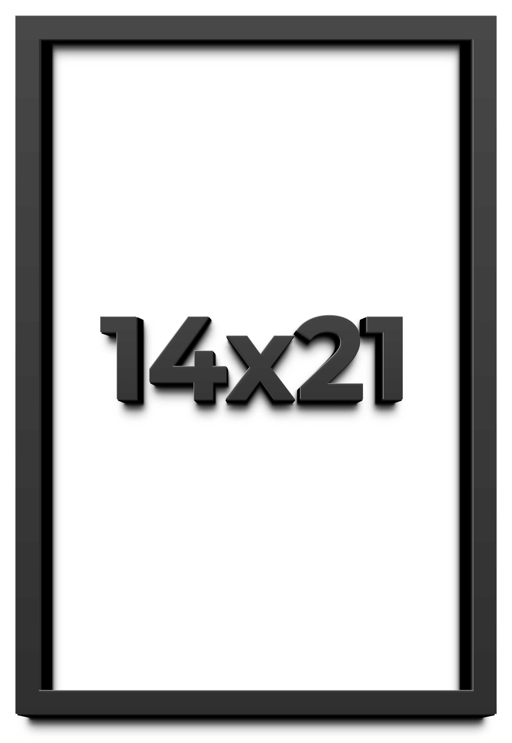 14×21 Shadow Box Frame Black | 2 Inches Deep Real Wood Contemporary Shadowbox Di
