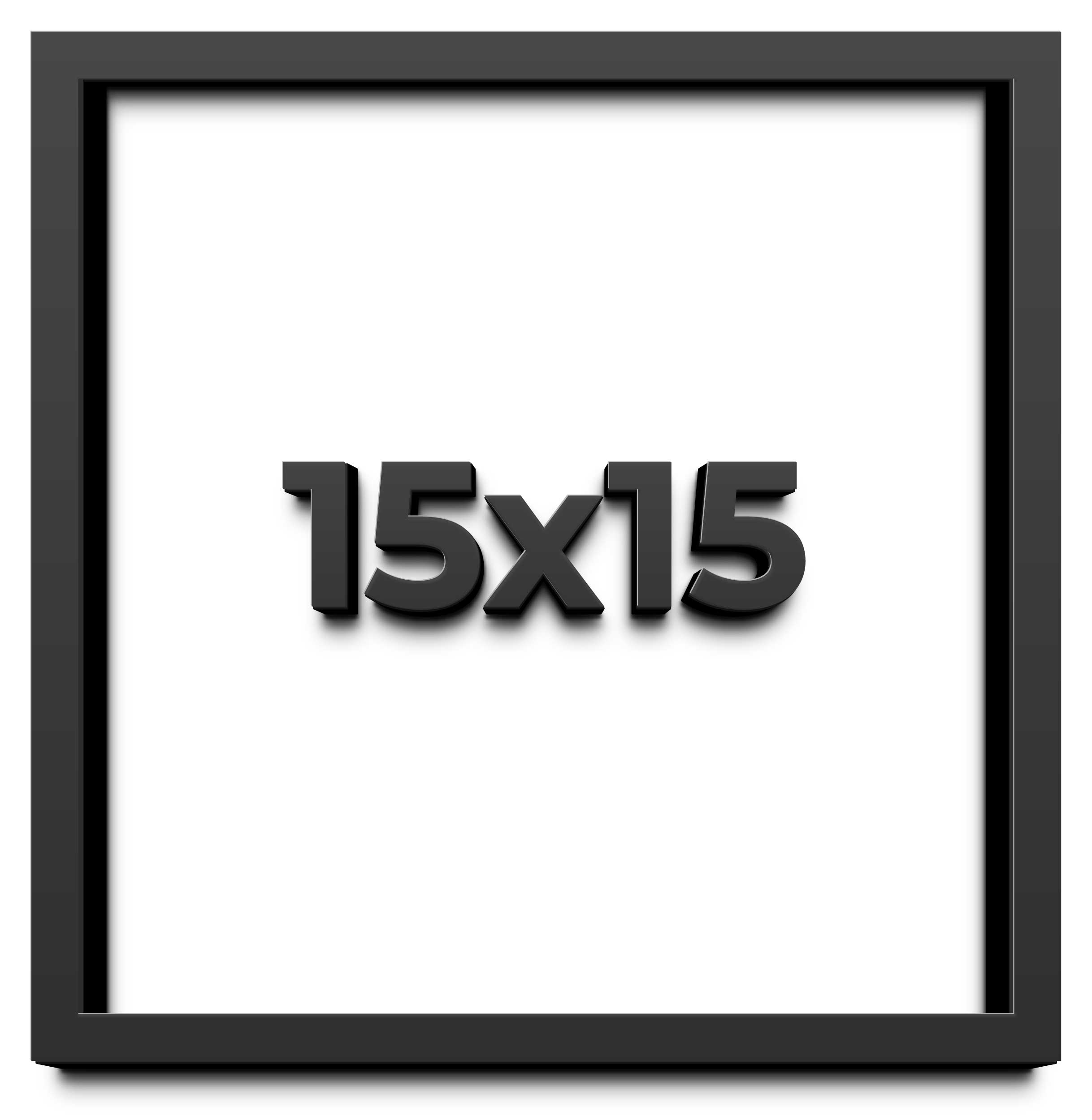 15×15 Shadow Box Frame Black | 2 Inches Deep Real Wood Contemporary Shadowbox Di