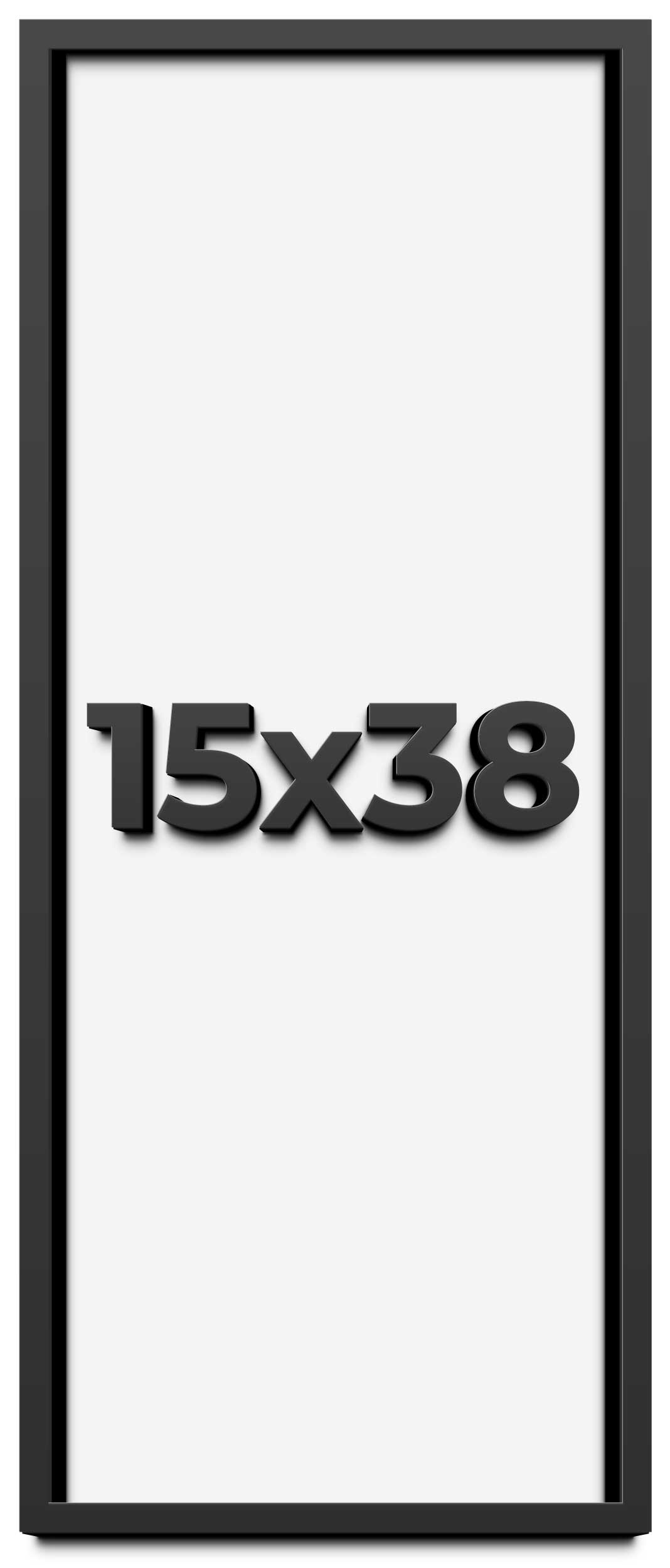15×38 Shadow Box Frame Black | 1 inches Deep Real Wood Contemporary Shadowbox Di