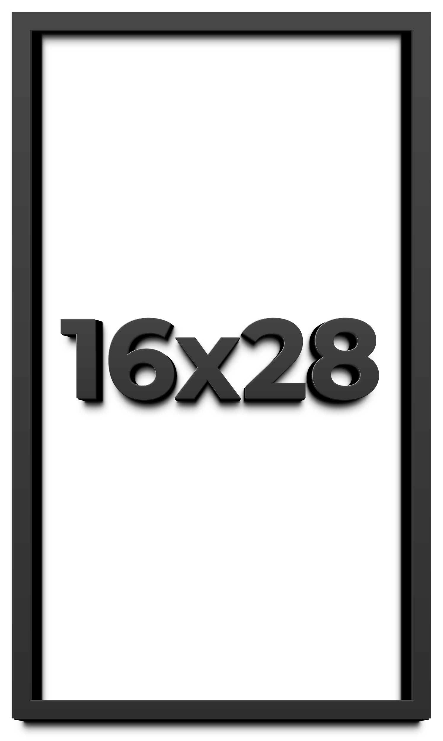 16×28 Shadow Box Frame Black | 2 Inches Deep Real Wood Contemporary Shadowbox Di