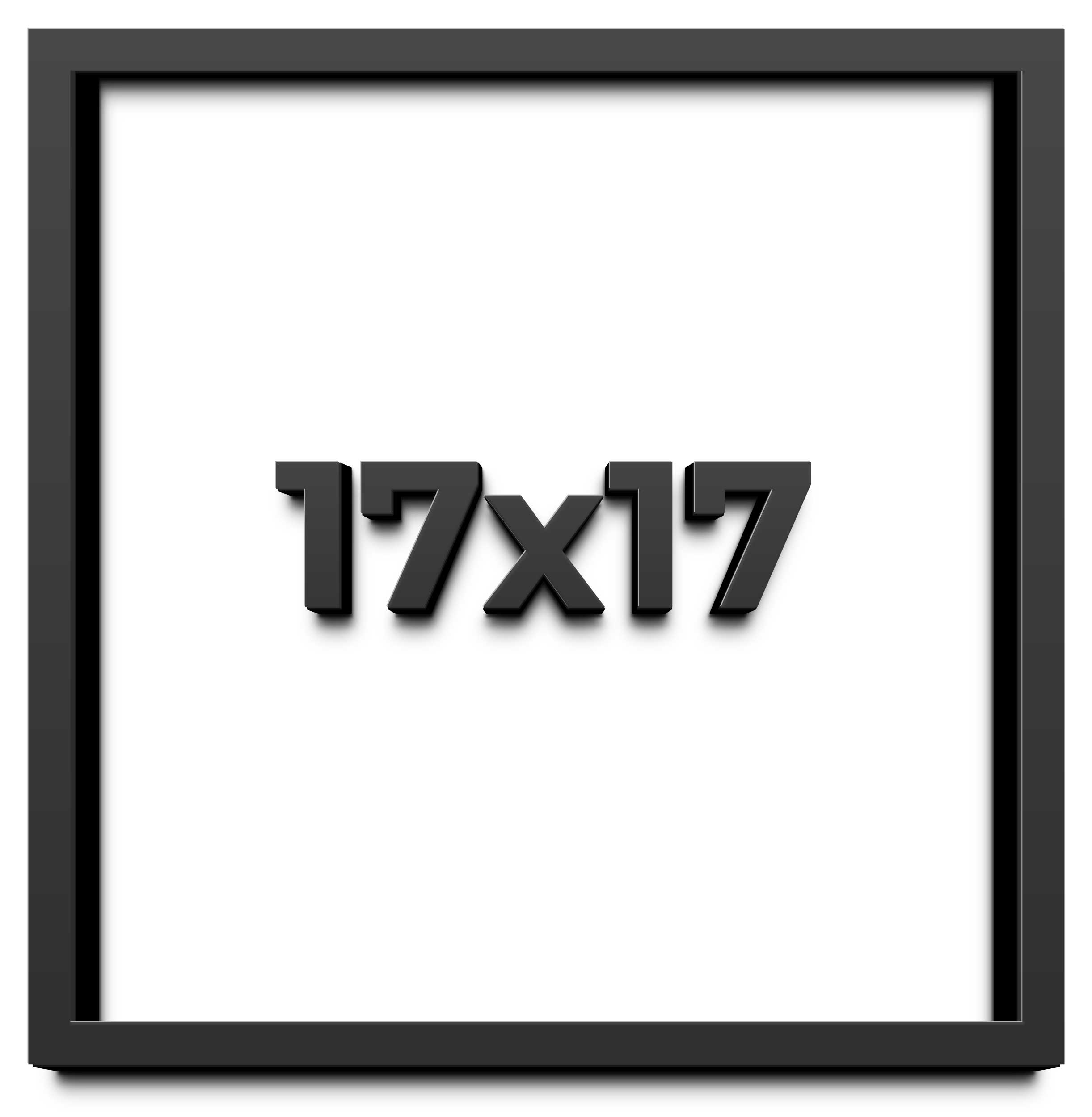 17×17 Shadow Box Frame Black | 2 Inches Deep Real Wood Contemporary Shadowbox Di