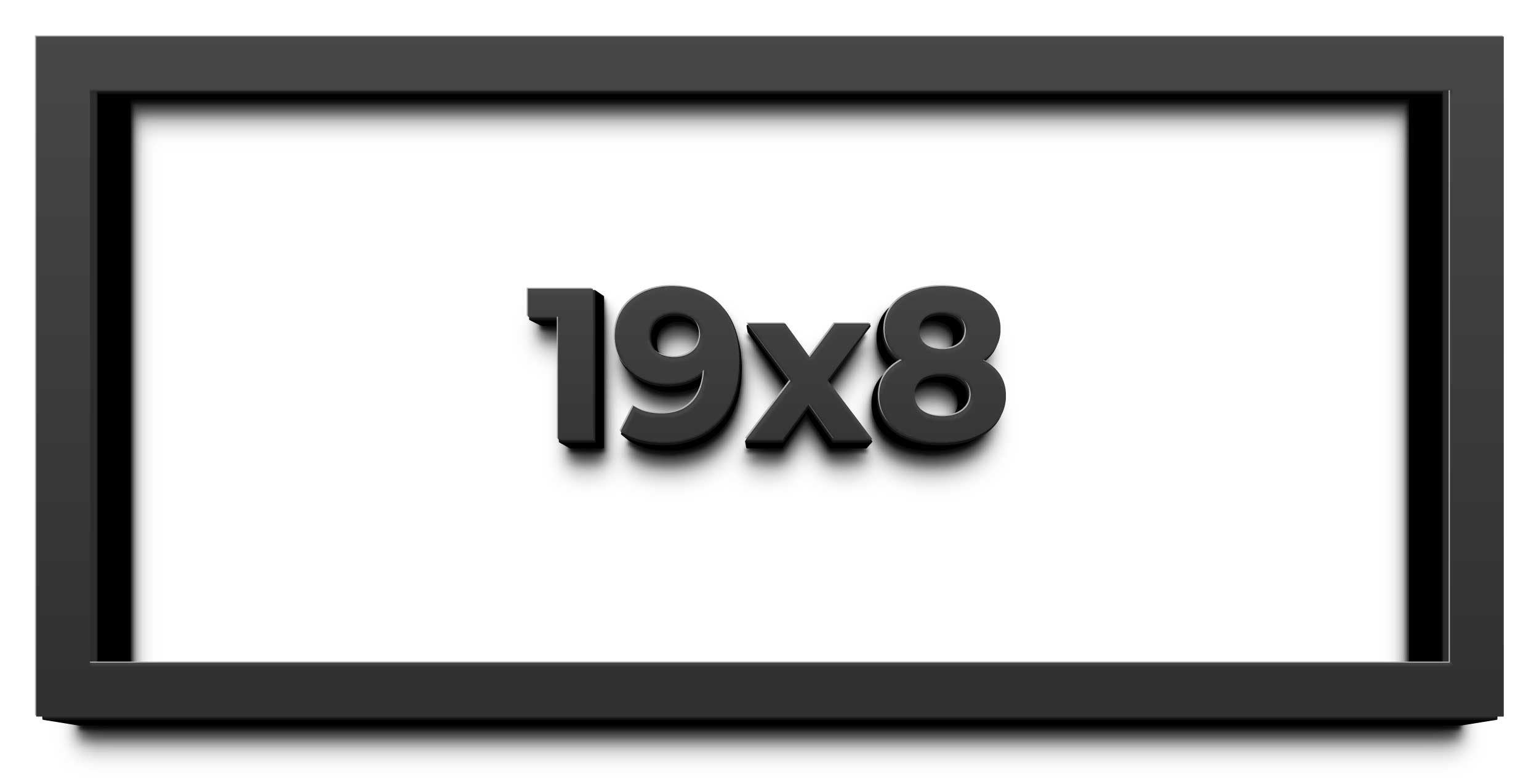 19×8 Shadow Box Frame Black | 2 Inches Deep Real Wood Contemporary Shadowbox Dis
