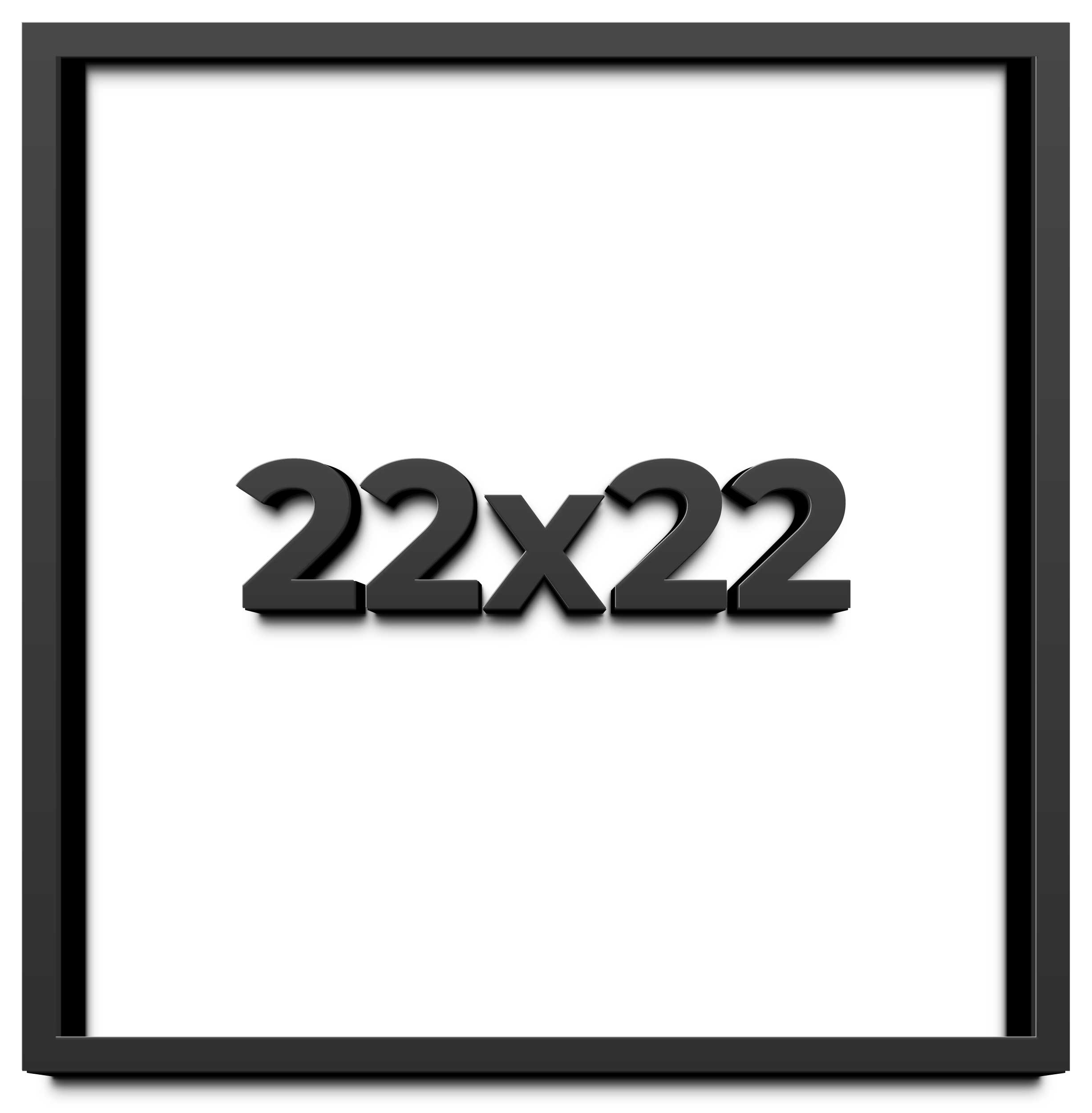 22x22 Shadow Box Frame Black | 2 Inches Deep Real Wood Contemporary Shadowbox Di main product image