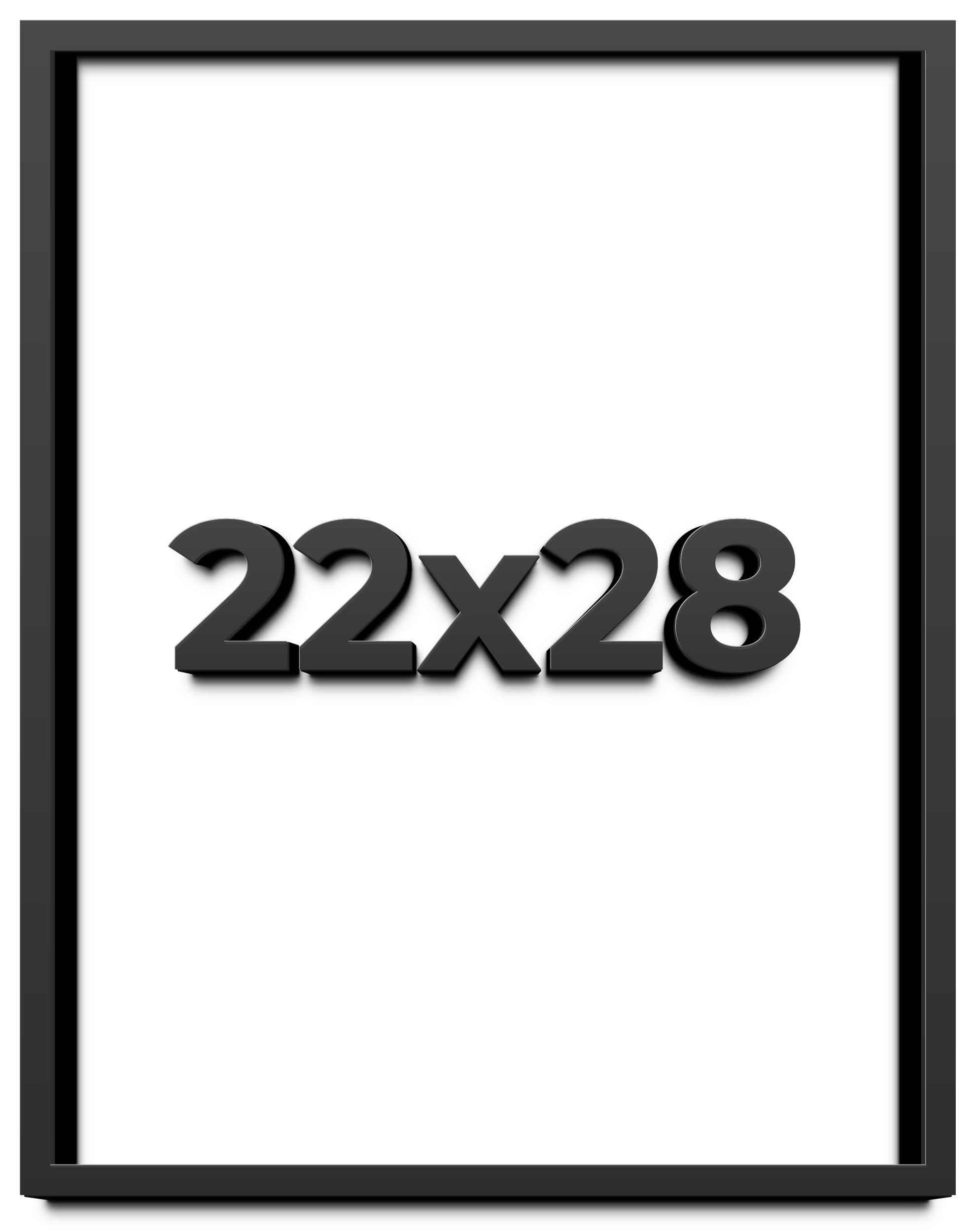 22x28 Shadow Box Frame Black | 2 Inches Deep Real Wood Contemporary Shadowbox Di