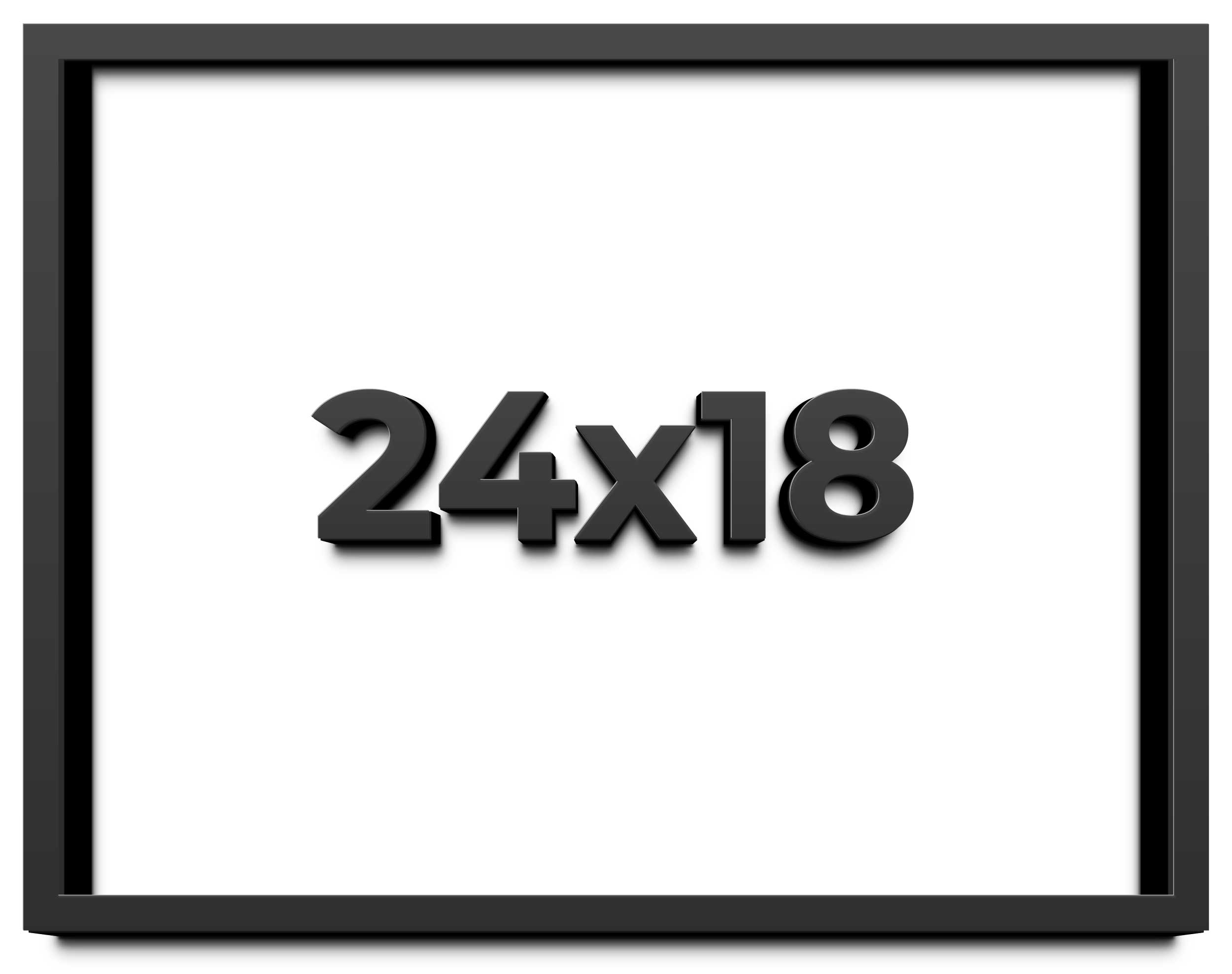 24x18 Shadow Box Rahmen Schwarz | 2 Zoll Tief Echtholz Modern Shadowbox Di - Bild 1 von 5