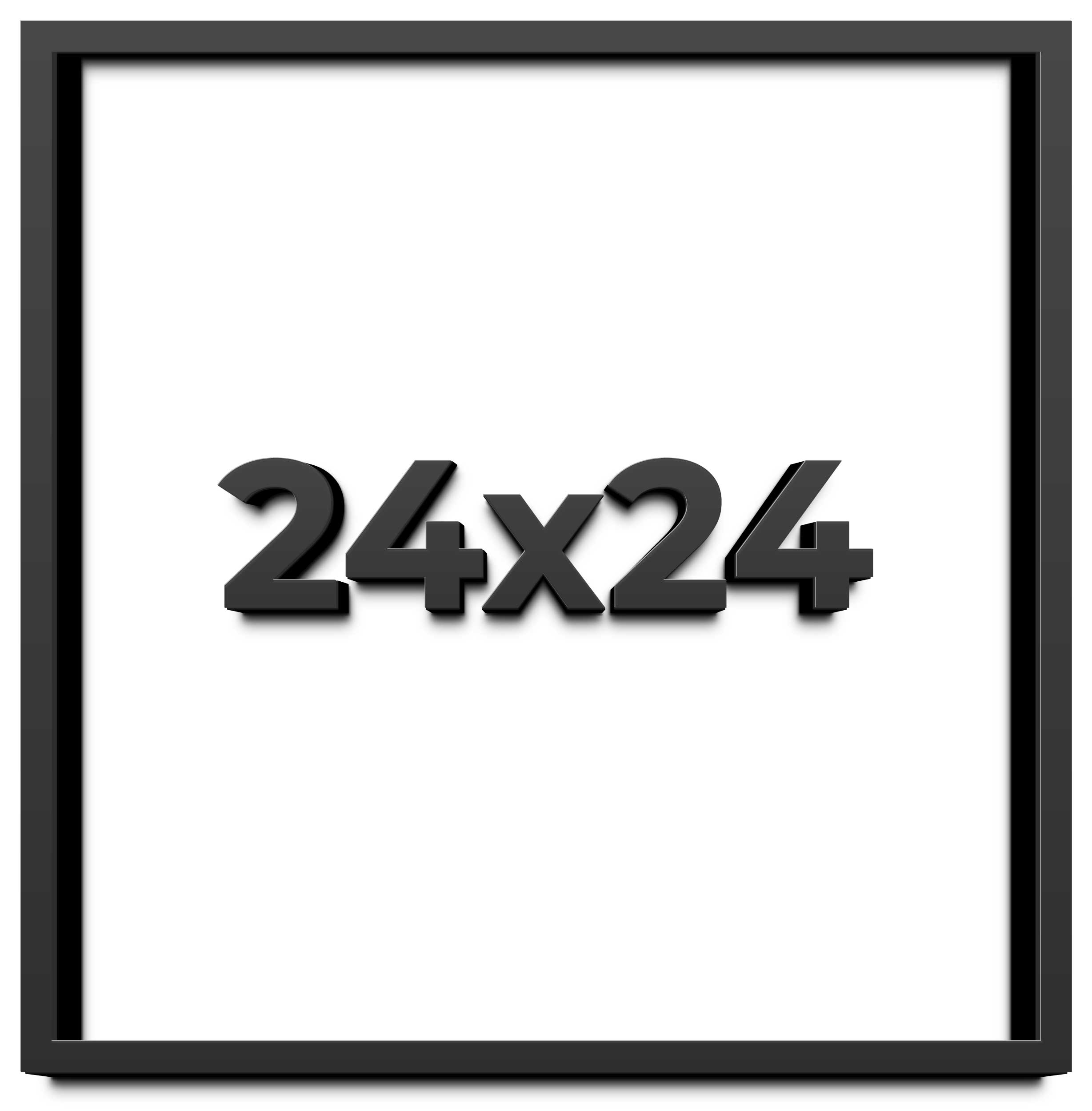 24x24 Shadow Box Frame Black | 2 Inches Deep Real Wood Contemporary Shadowbox Di main product image