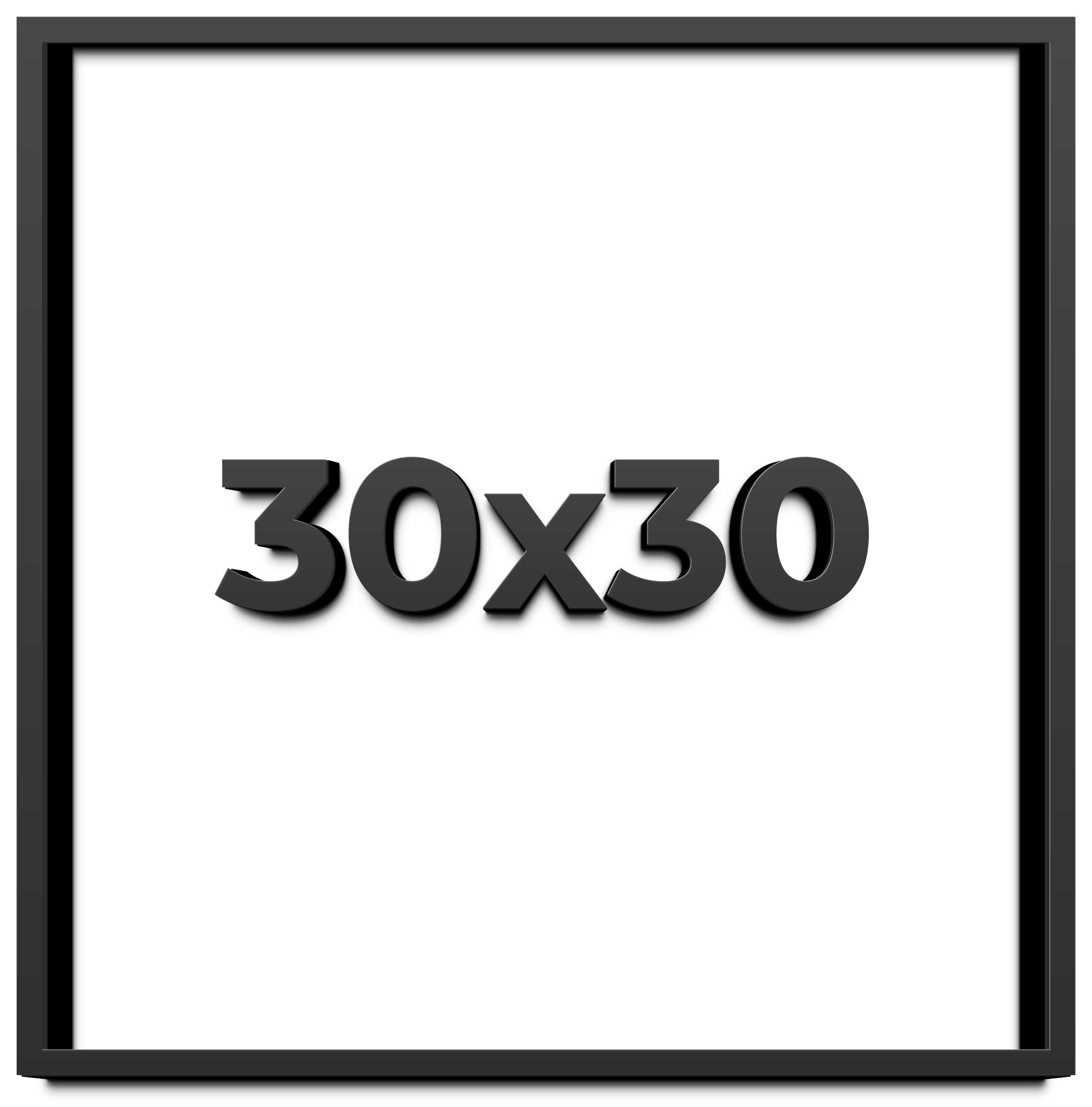 30x30 Shadow Box Frame Black | 2 Inches Deep Real Wood Contemporary Shadowbox Di